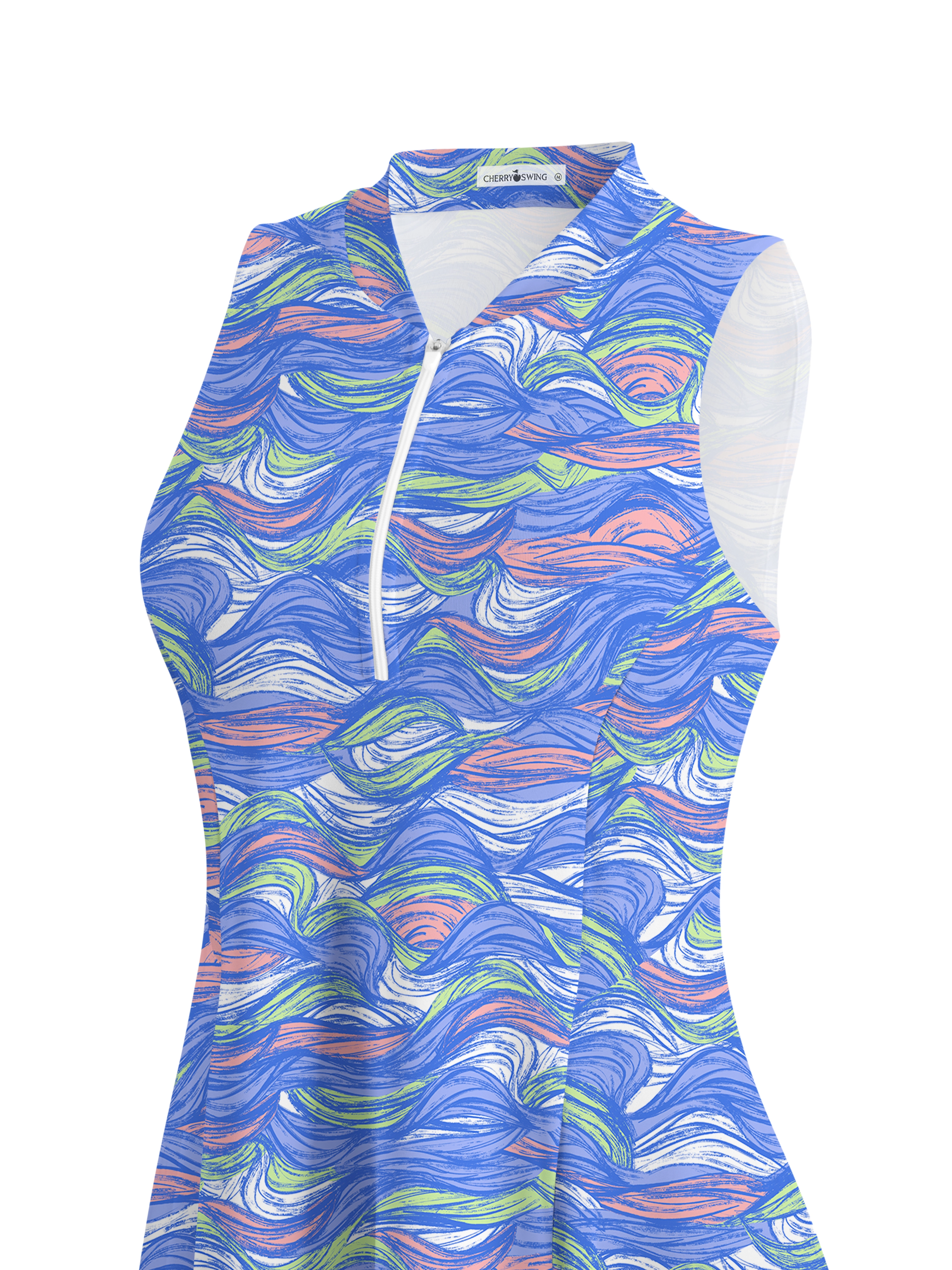 Cherryswing Colored Waves Golf Dress With Shorts