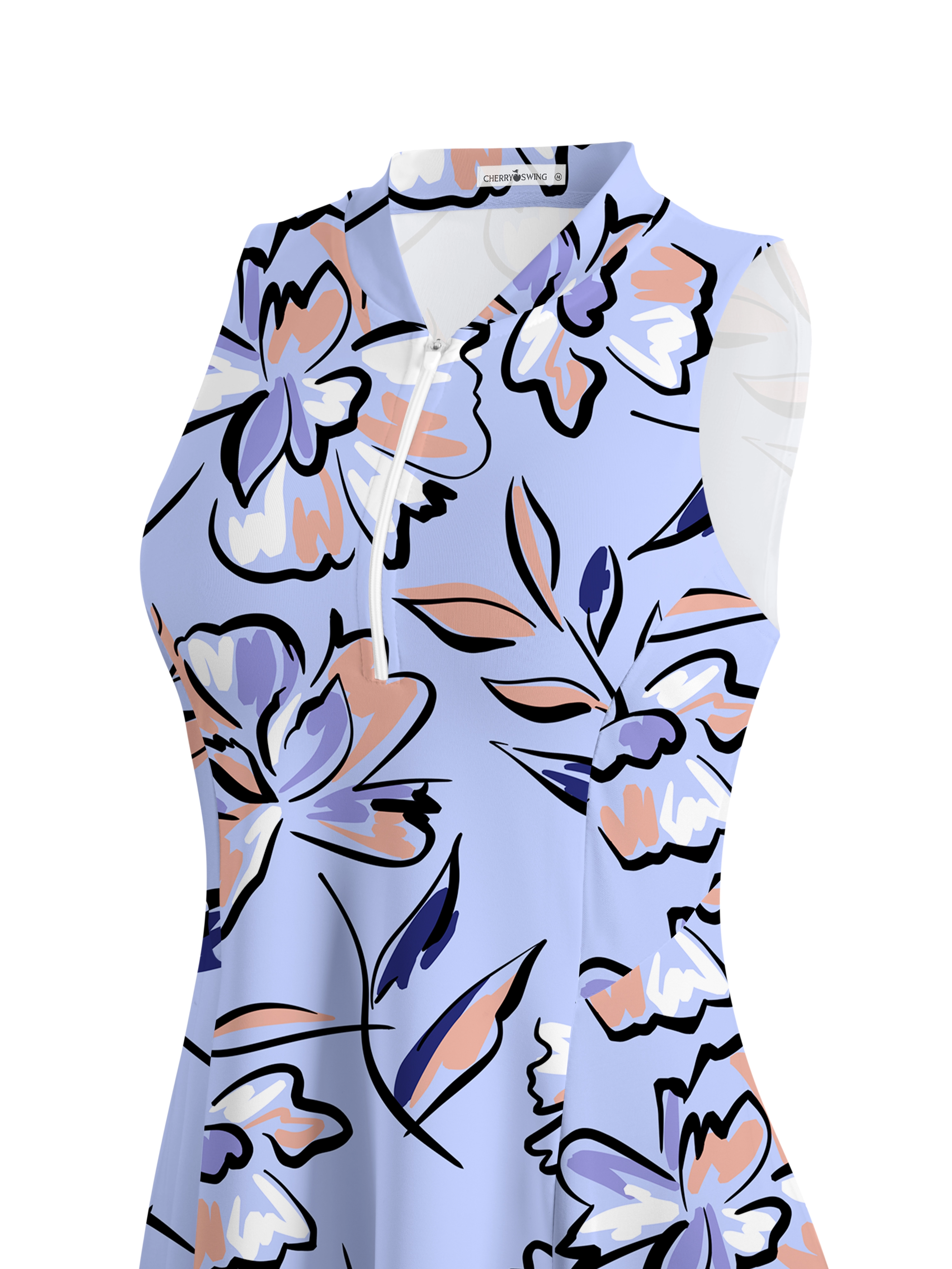 Cherryswing Lilac Floral Golf Dress With Shorts