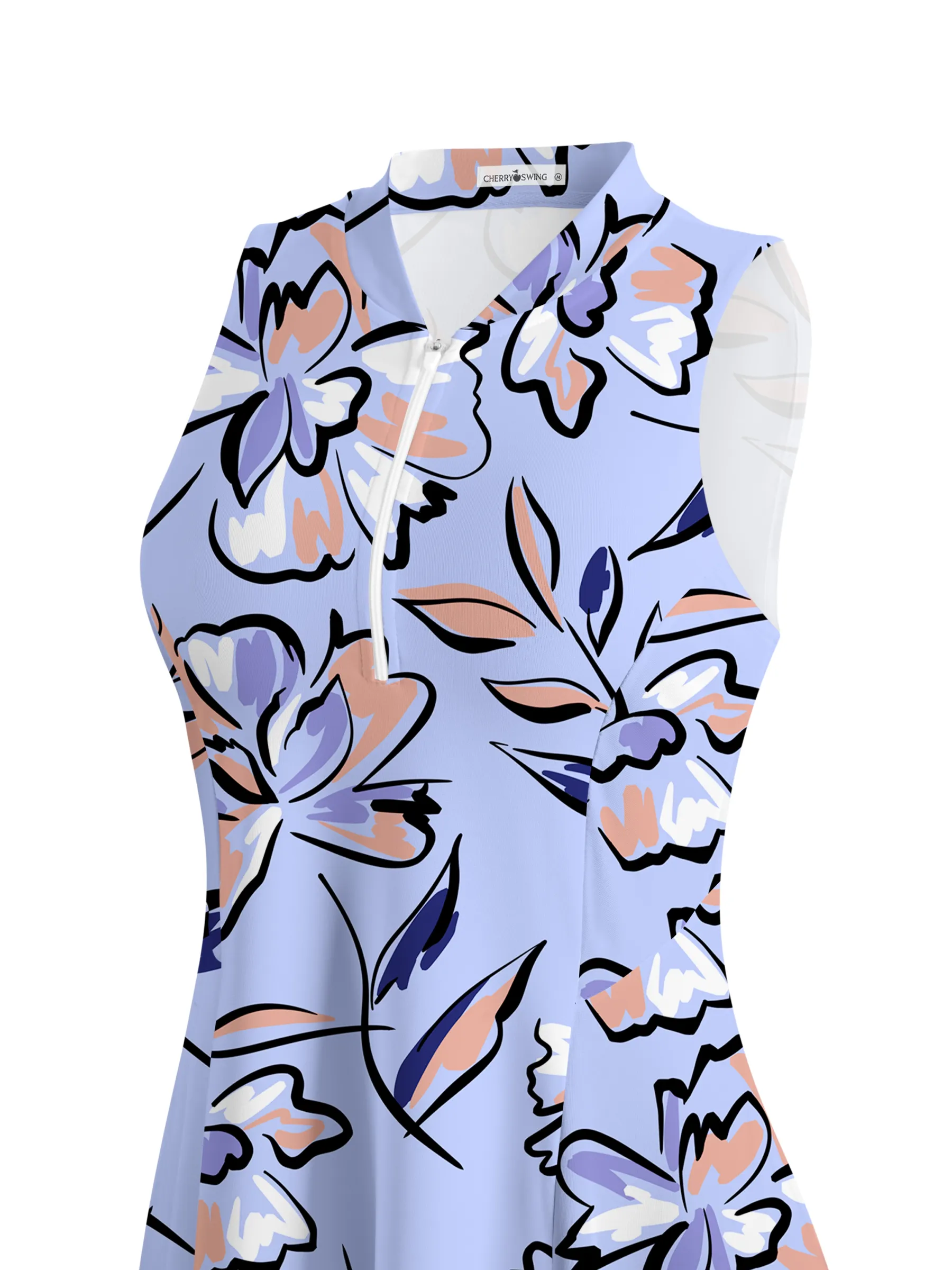 Cherryswing Lilac Floral Golf Dress With Shorts