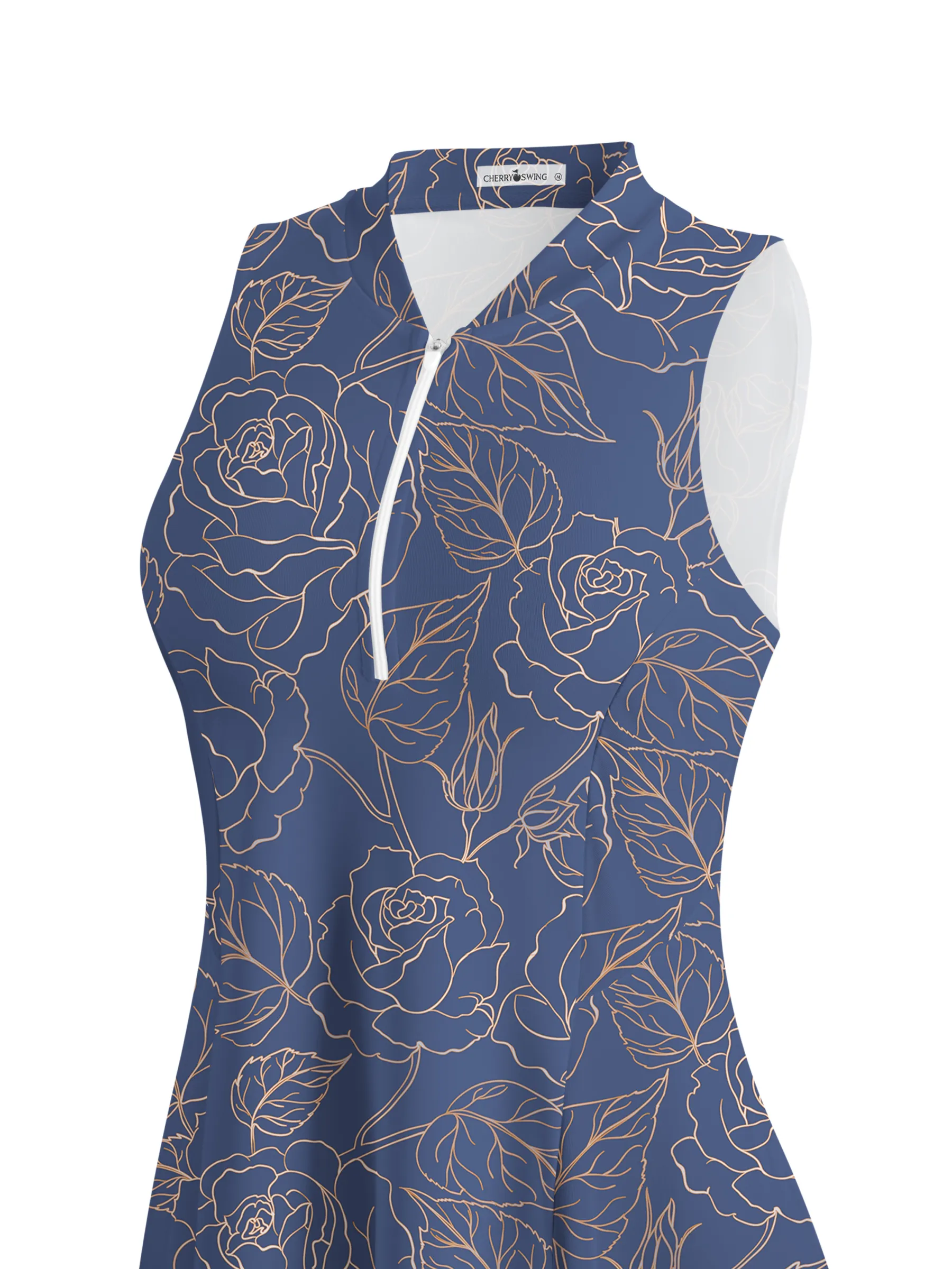 Cherryswing Elegant Rose Golf Dress With Shorts