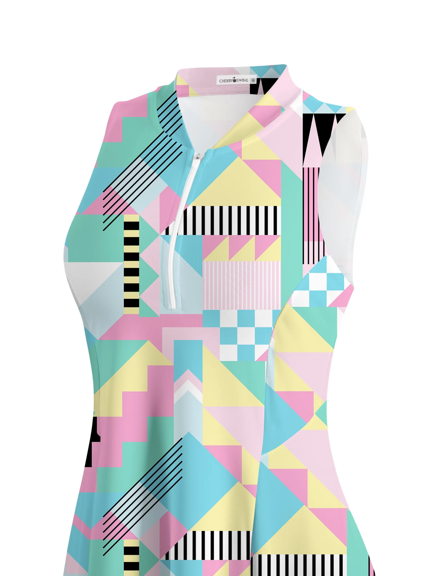 Cherryswing Geometric Patterns Dress With Shorts