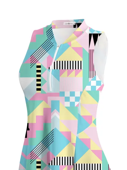 Cherryswing Geometric Patterns Dress With Shorts