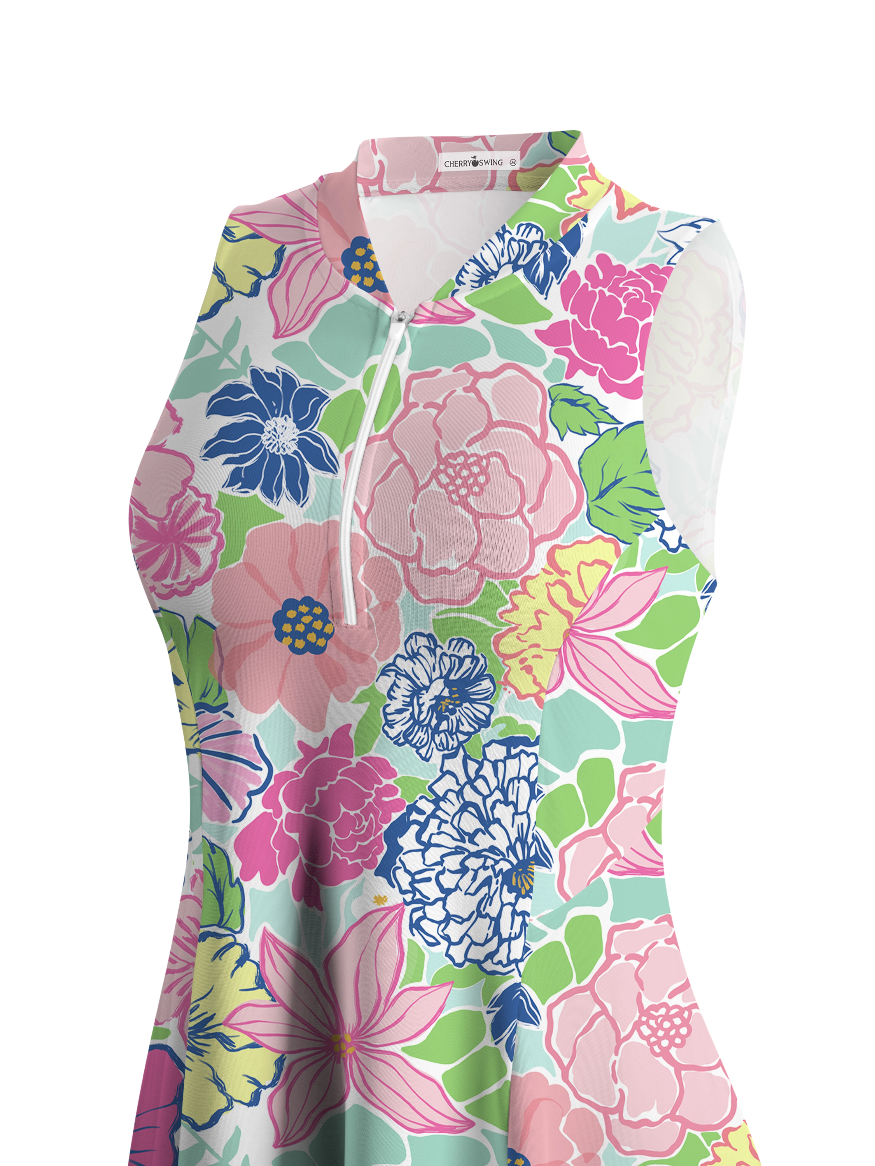 Cherryswing Stylized Flowers Golf Dress