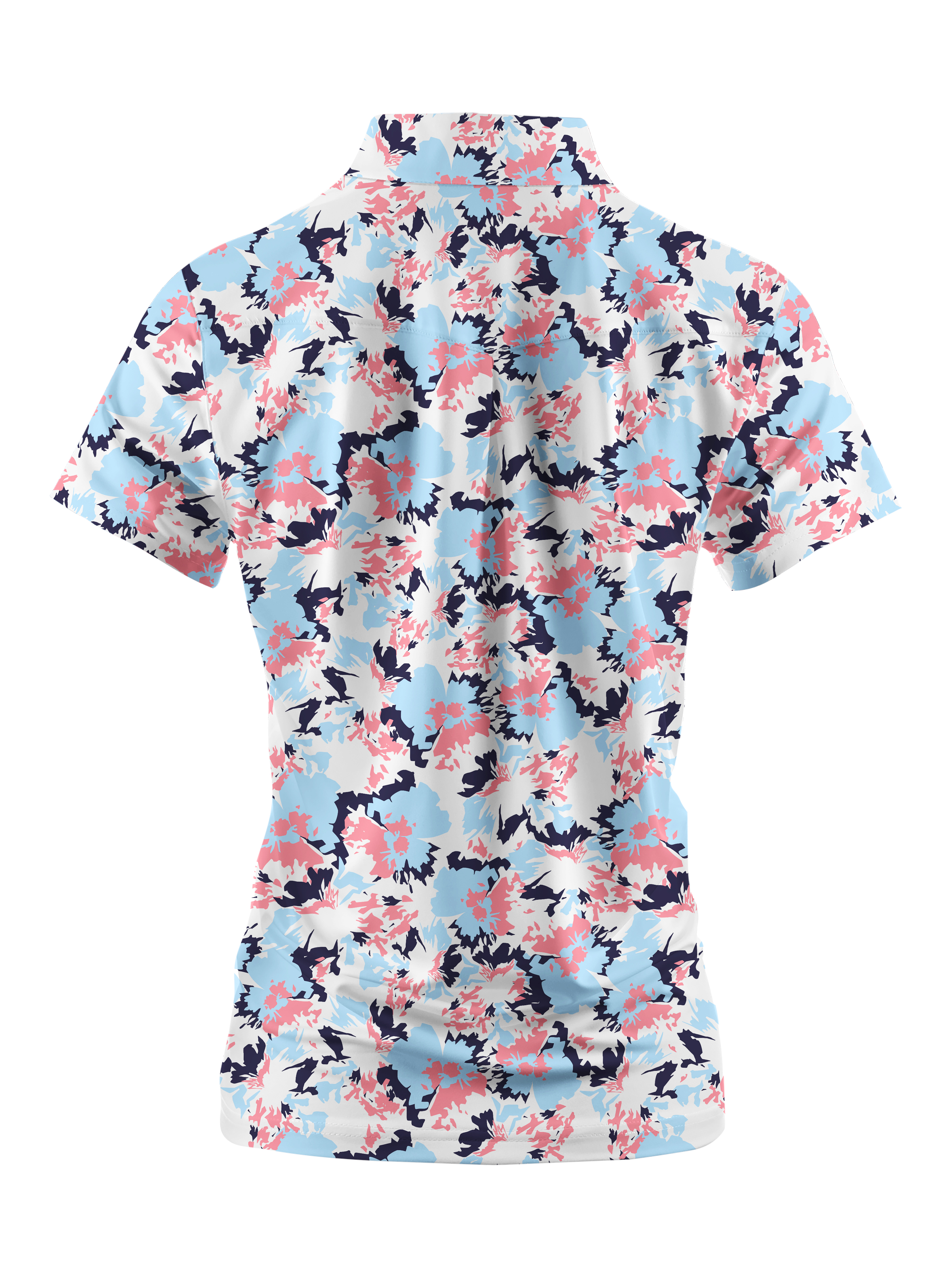 Cherryswing Women's Floral Symphony Short Sleeve Golf Polo Shirt