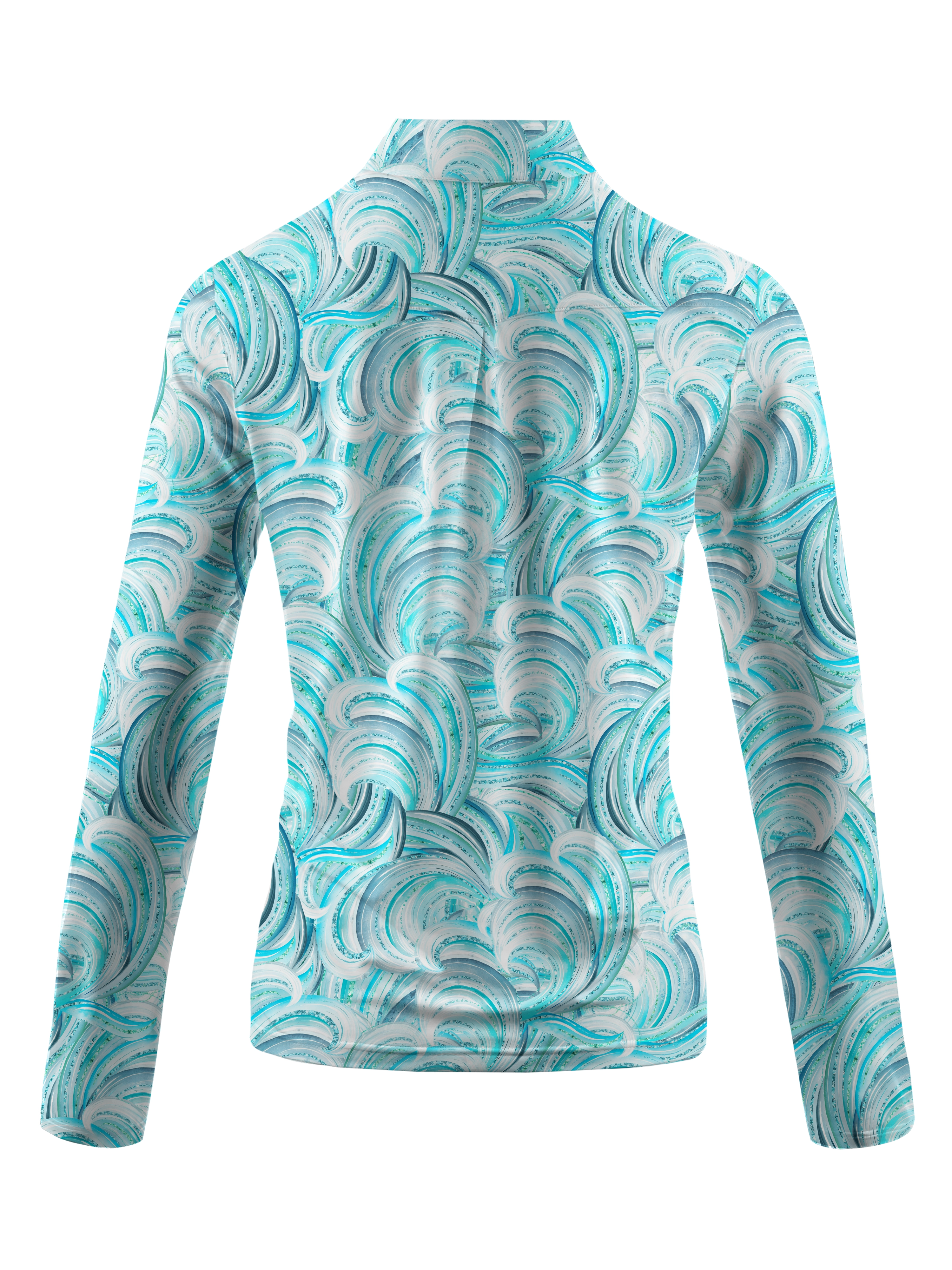 Cherryswing Women's Free Waves Long Sleeve Polos