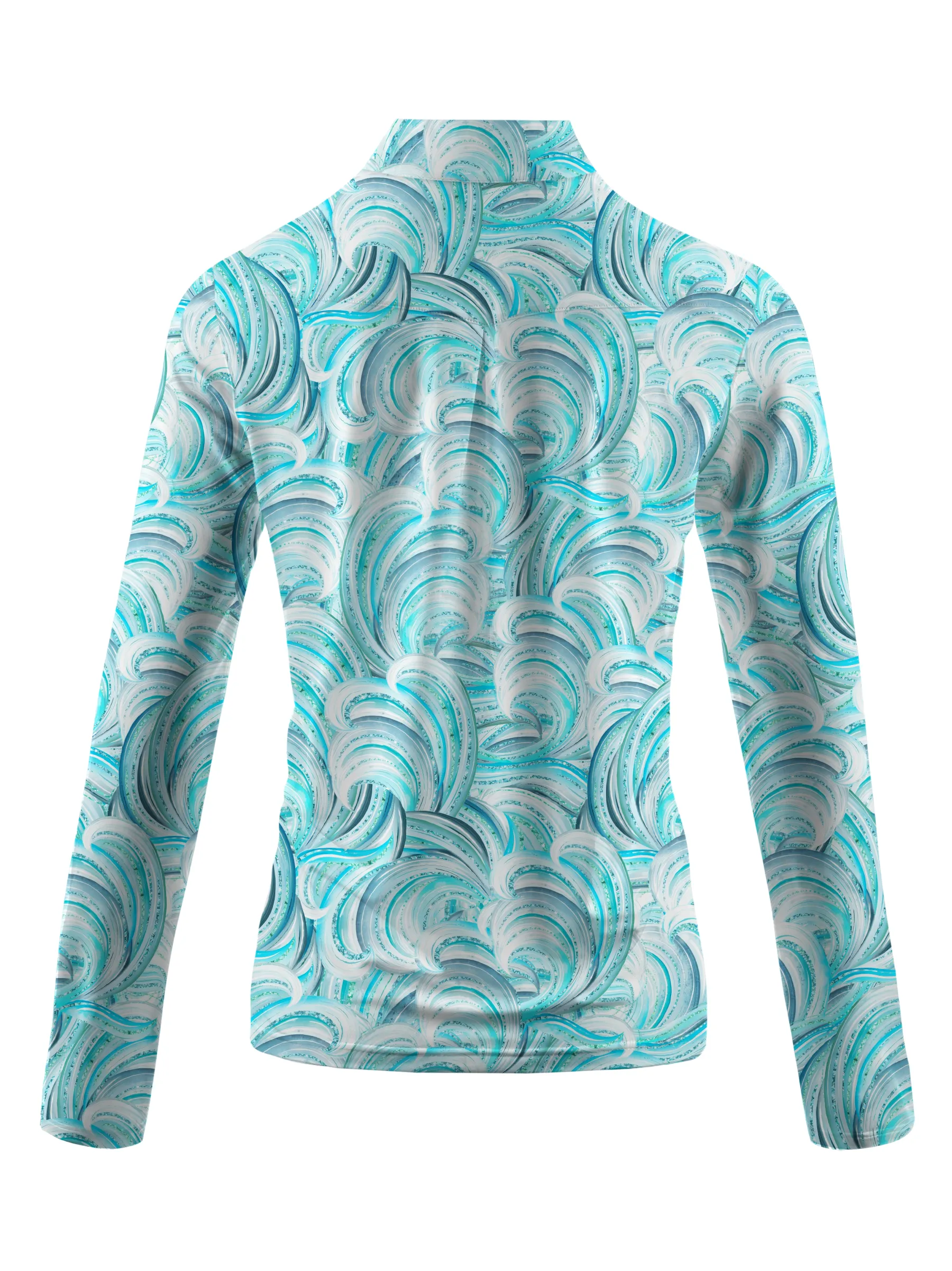 Cherryswing Women's Free Waves Long Sleeve Polos