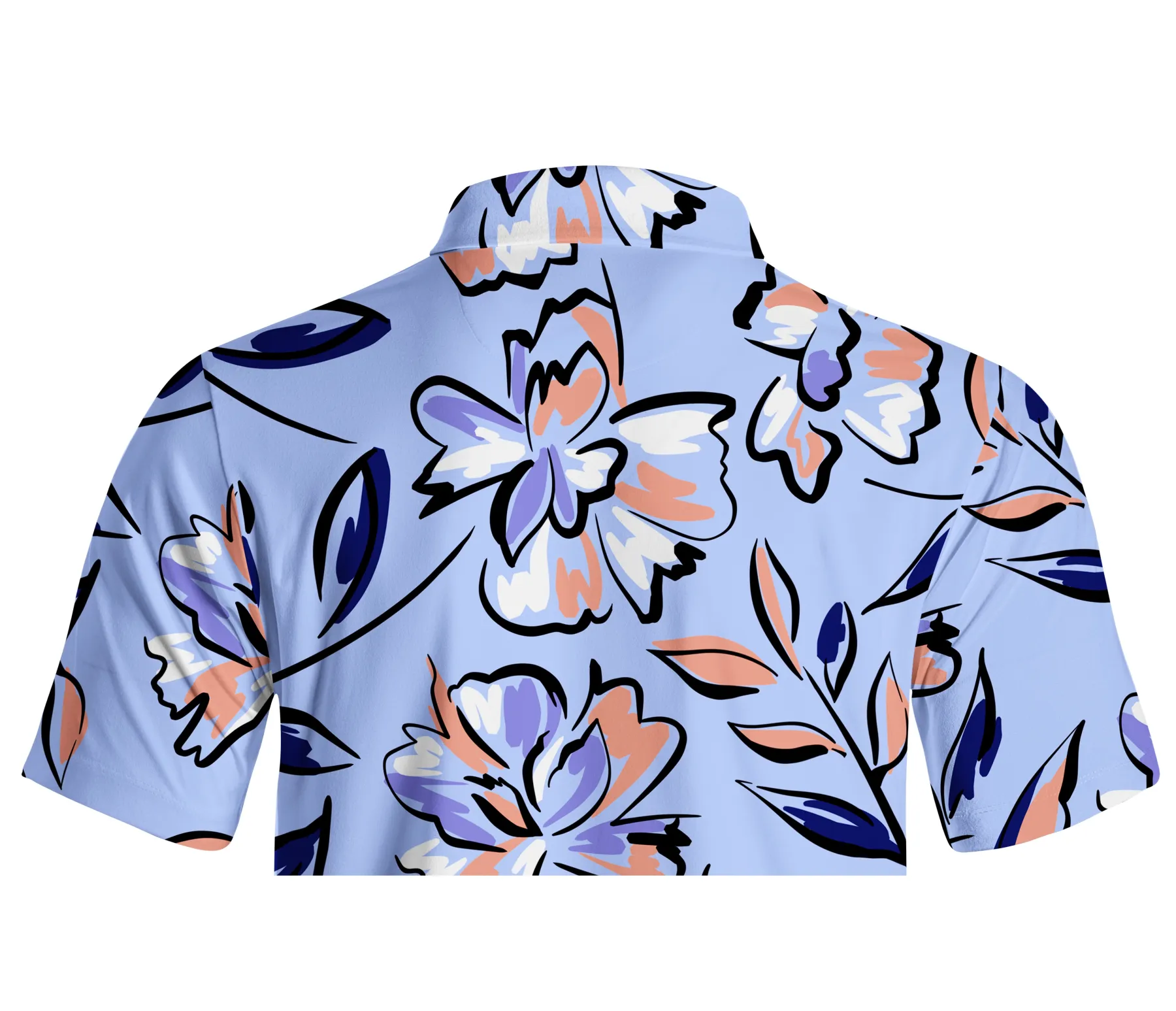 Cherryswing Lilac Florals Men's Polo Shirt