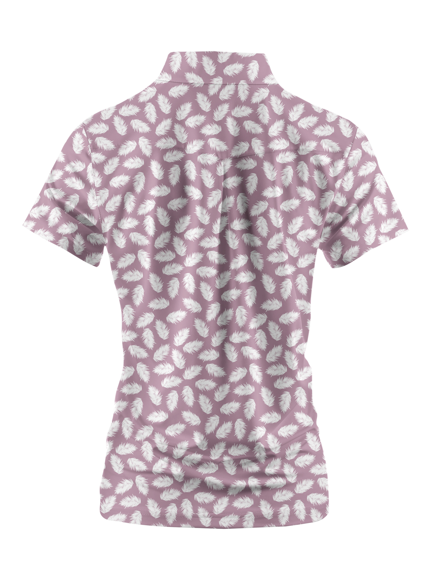 Cherryswing Women's Flower Feather Golf Short Sleeve Polo Shirt