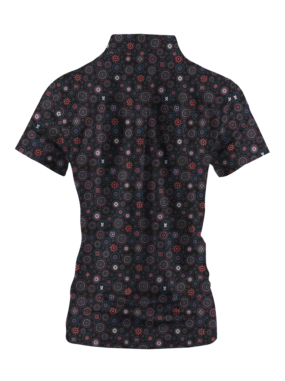 Cherryswing Women's Medallion Mosaic Short Sleeve Golf Shirt
