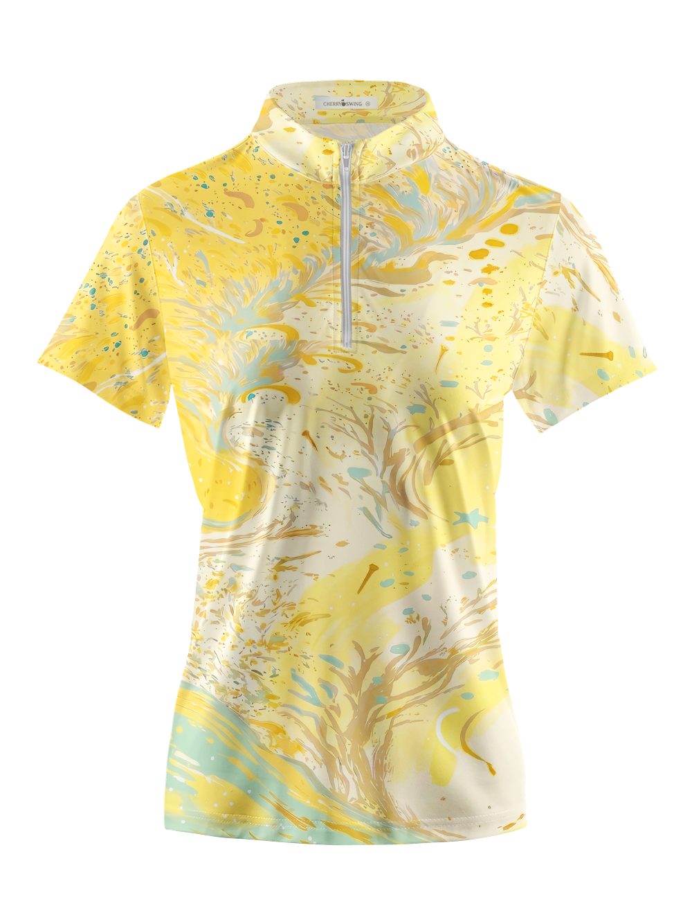 Cherryswing Women's Sunshine Swirl Short Sleeve Golf Shirt