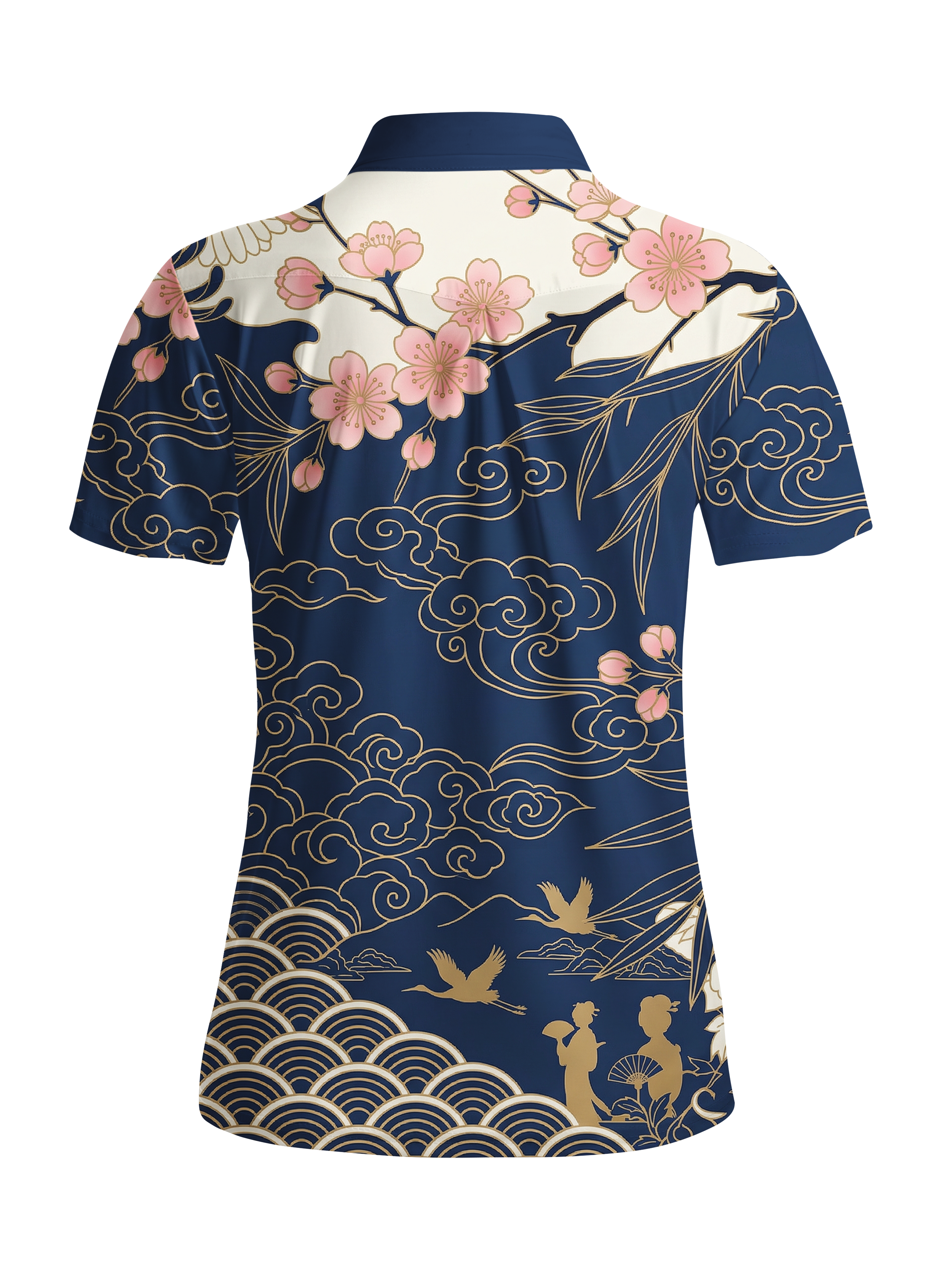 Cherryswing Women's Imperial Sakura Short Sleeve Golf Shirt