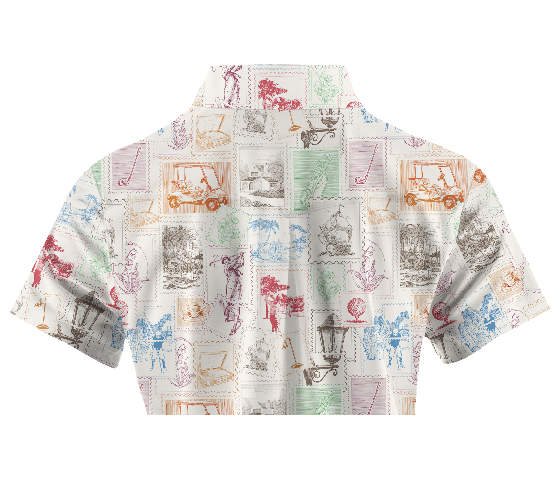 Cherryswing Women's Stamp Short Sleeve Polo Shirt