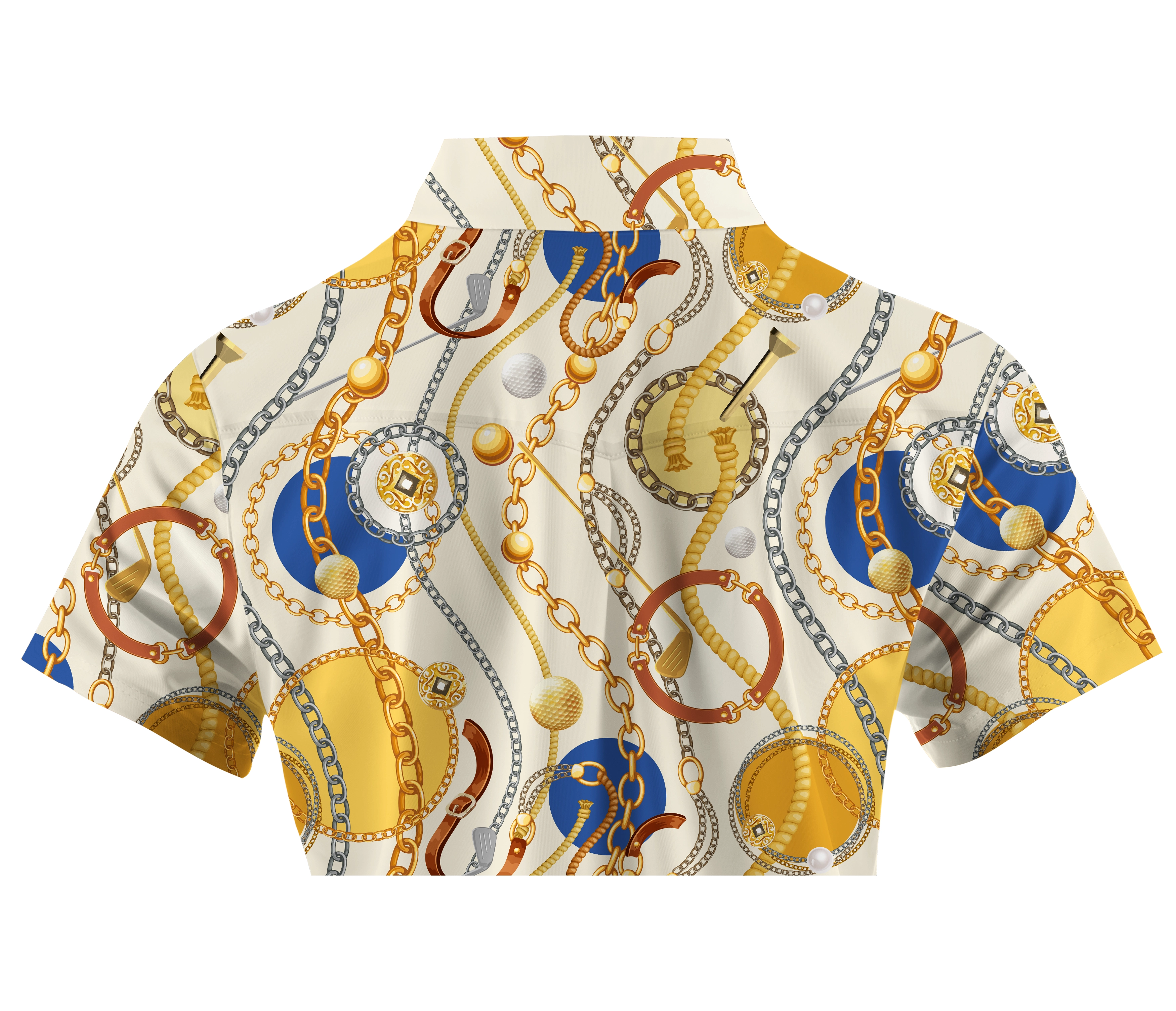 Cherryswing Women's Gold Golf Short Sleeve Polo Shirt