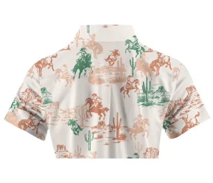 Cherryswing Women's Cowgirl Golf Short Sleeve Polo Shirt