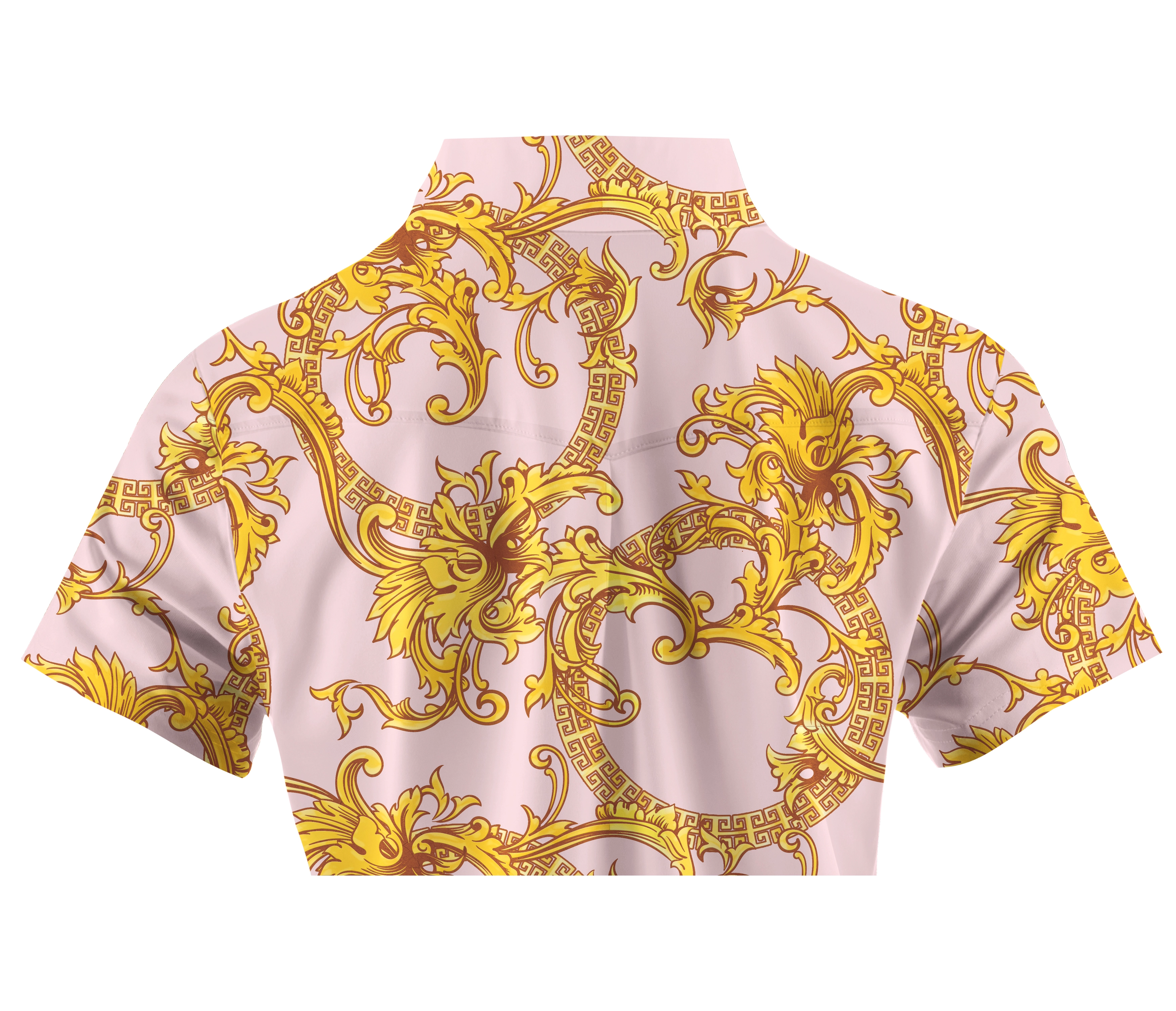 Cherryswing Women's Gold Patterns Golf Short Sleeve Polo Shirt