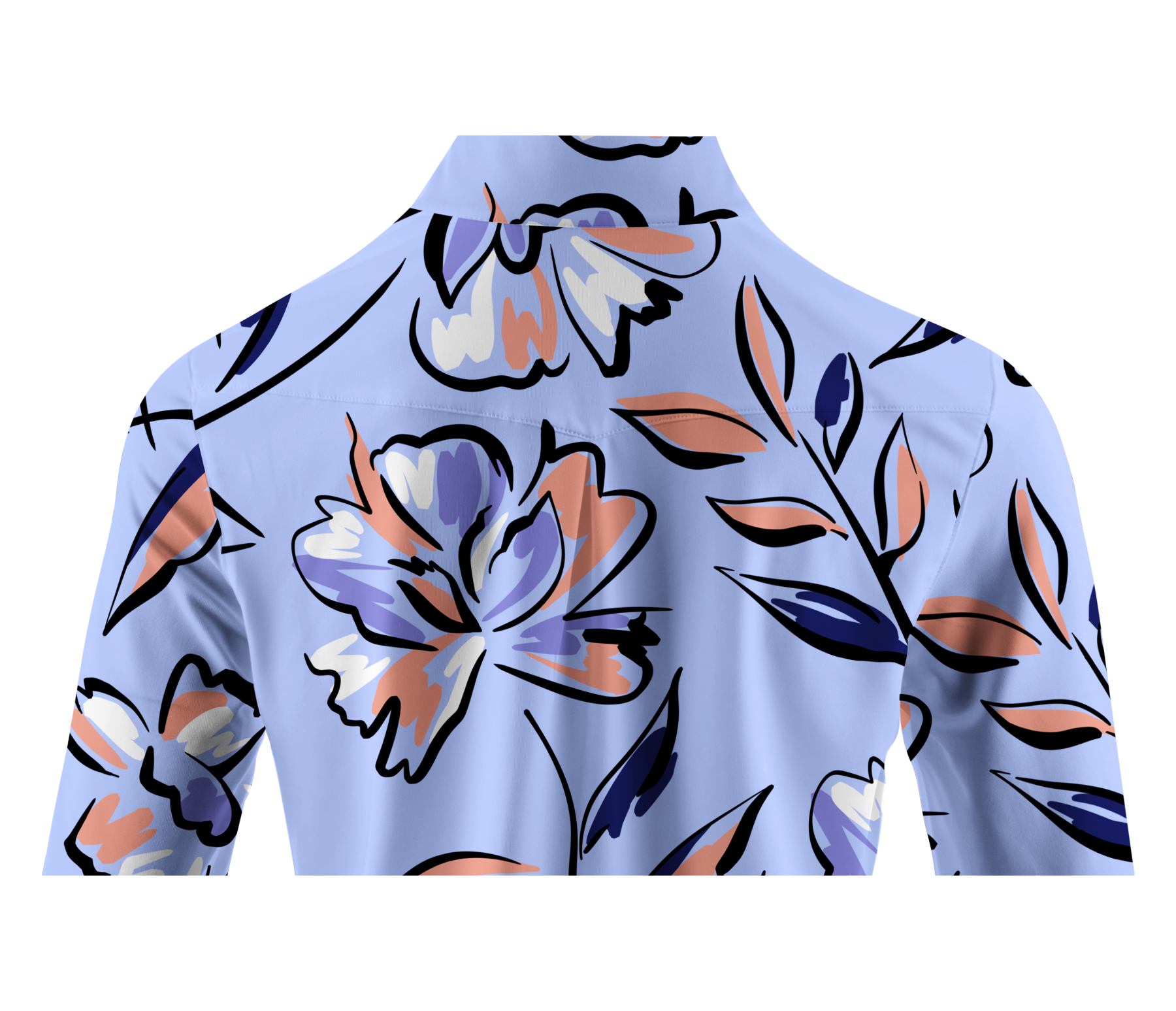 Cherryswing Women's Lilac Floral Long Sleeve Golf Shirt