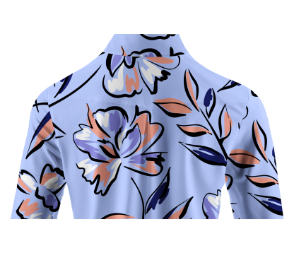 Cherryswing Women's Lilac Floral Long Sleeve Golf Shirt