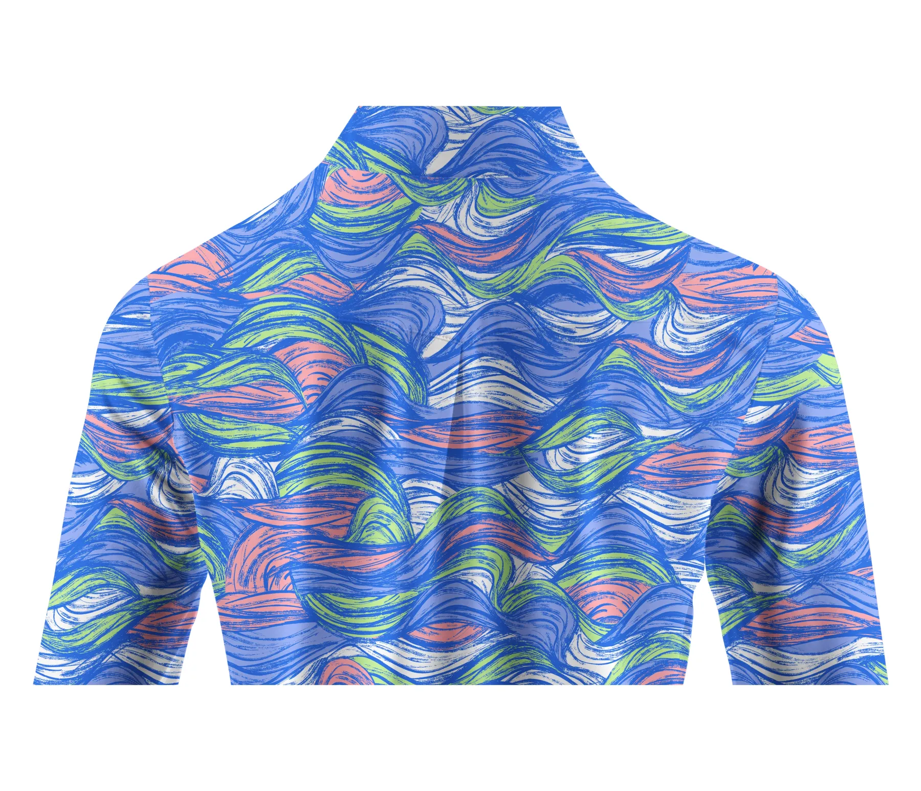 Cherryswing Women's Colored Waves Long Sleeve Golf Shirt
