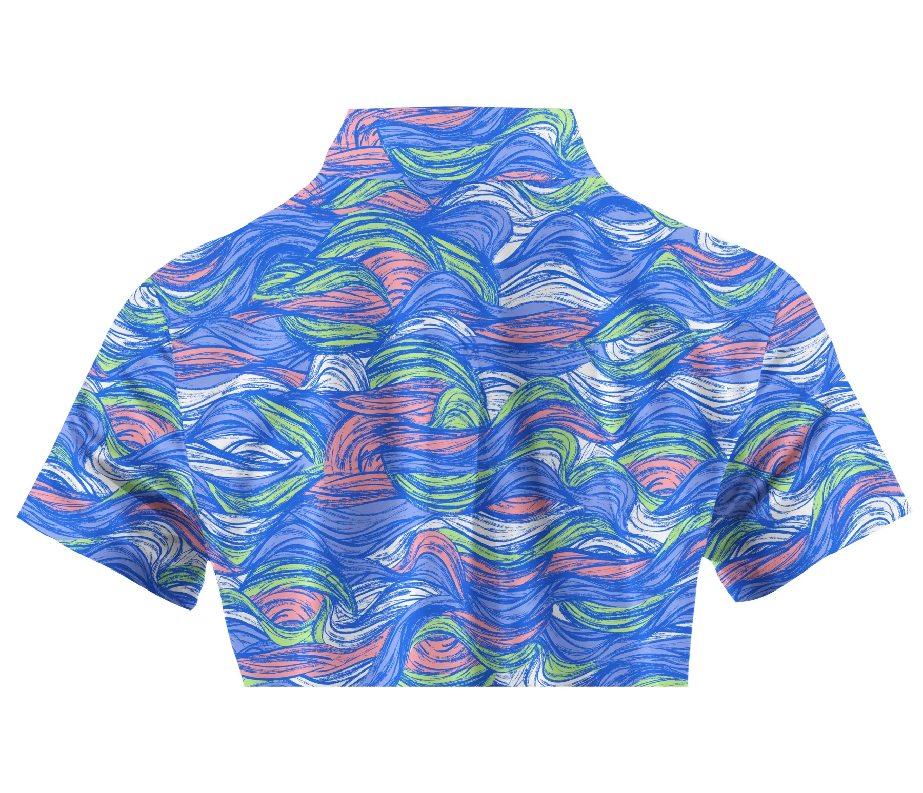 Cherryswing Women's Colored Waves Short Sleeve Golf Shirt