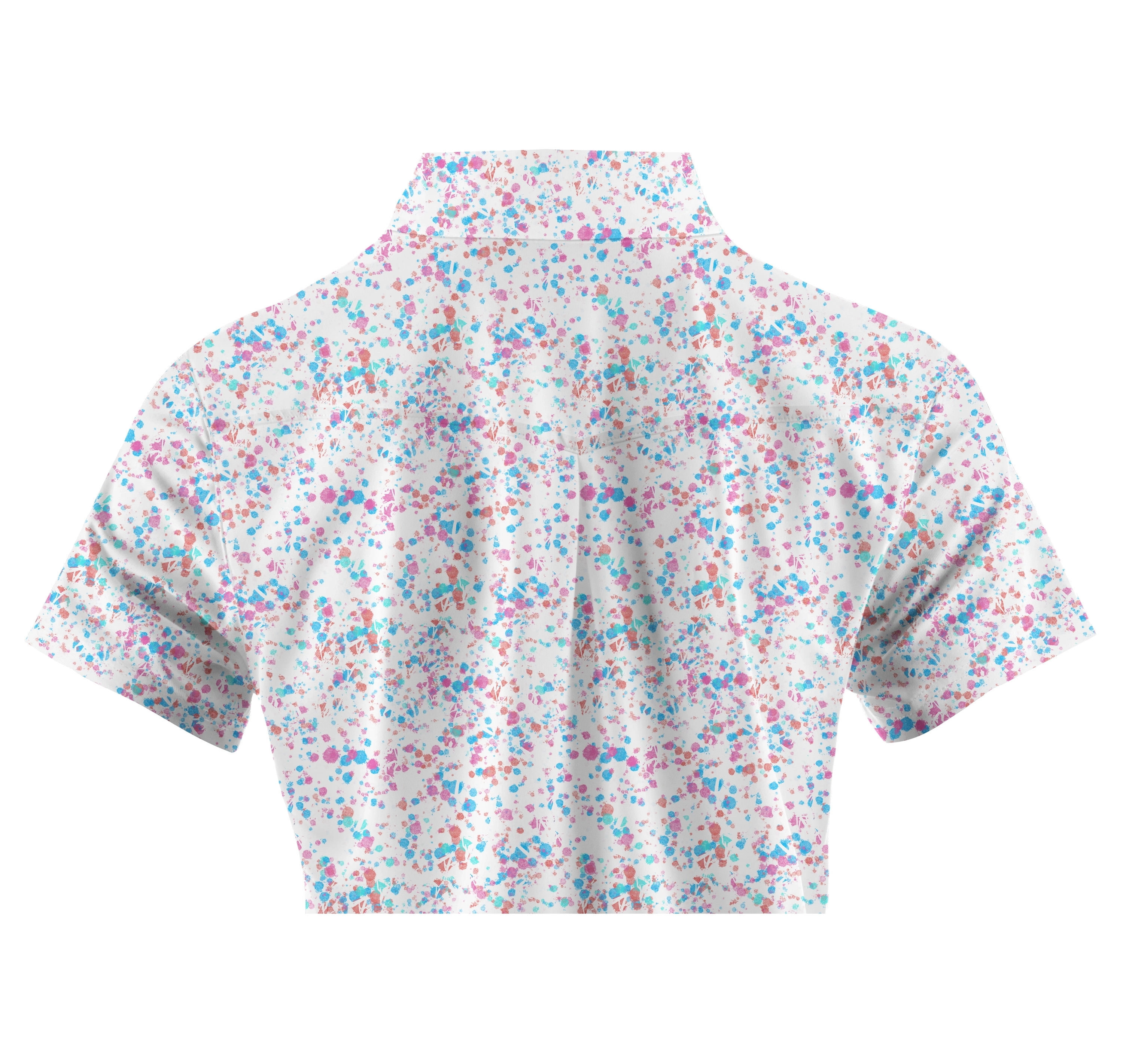 Cherryswing Women's Ink Splash Golf Short Sleeve Polo Shirt