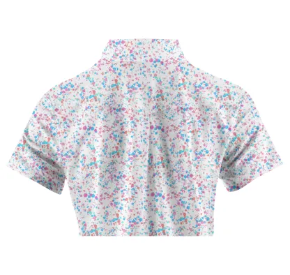 Cherryswing Women's Ink Splash Golf Short Sleeve Polo Shirt