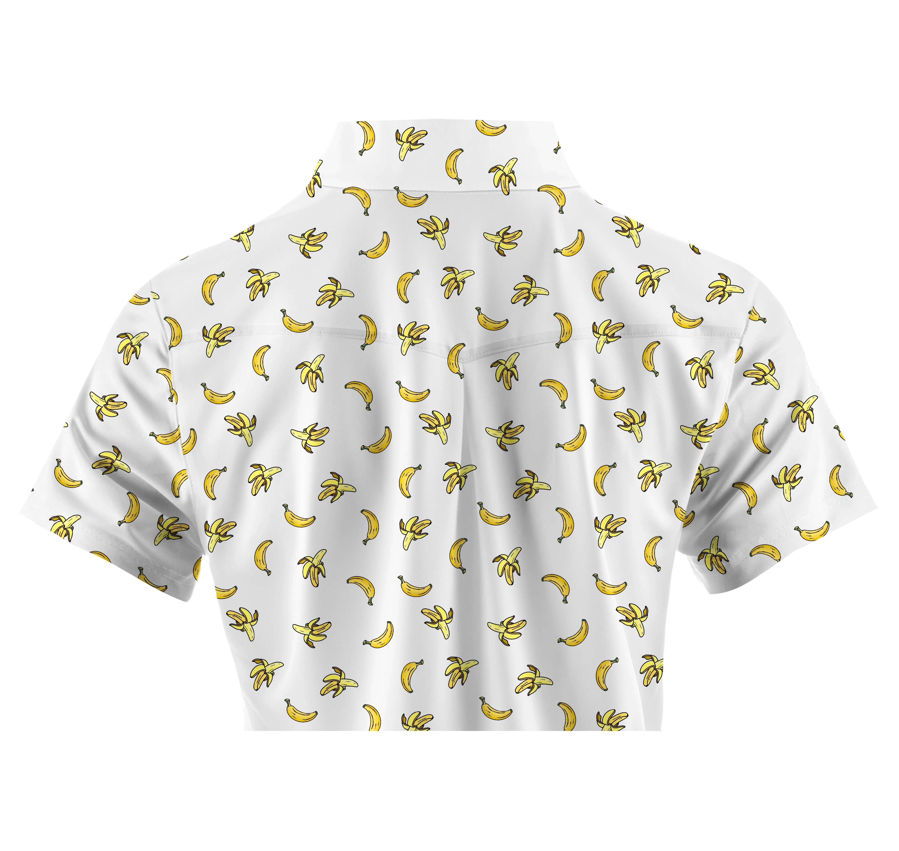 Cherryswing Women's Banana Print Short Sleeve Polo Shirt