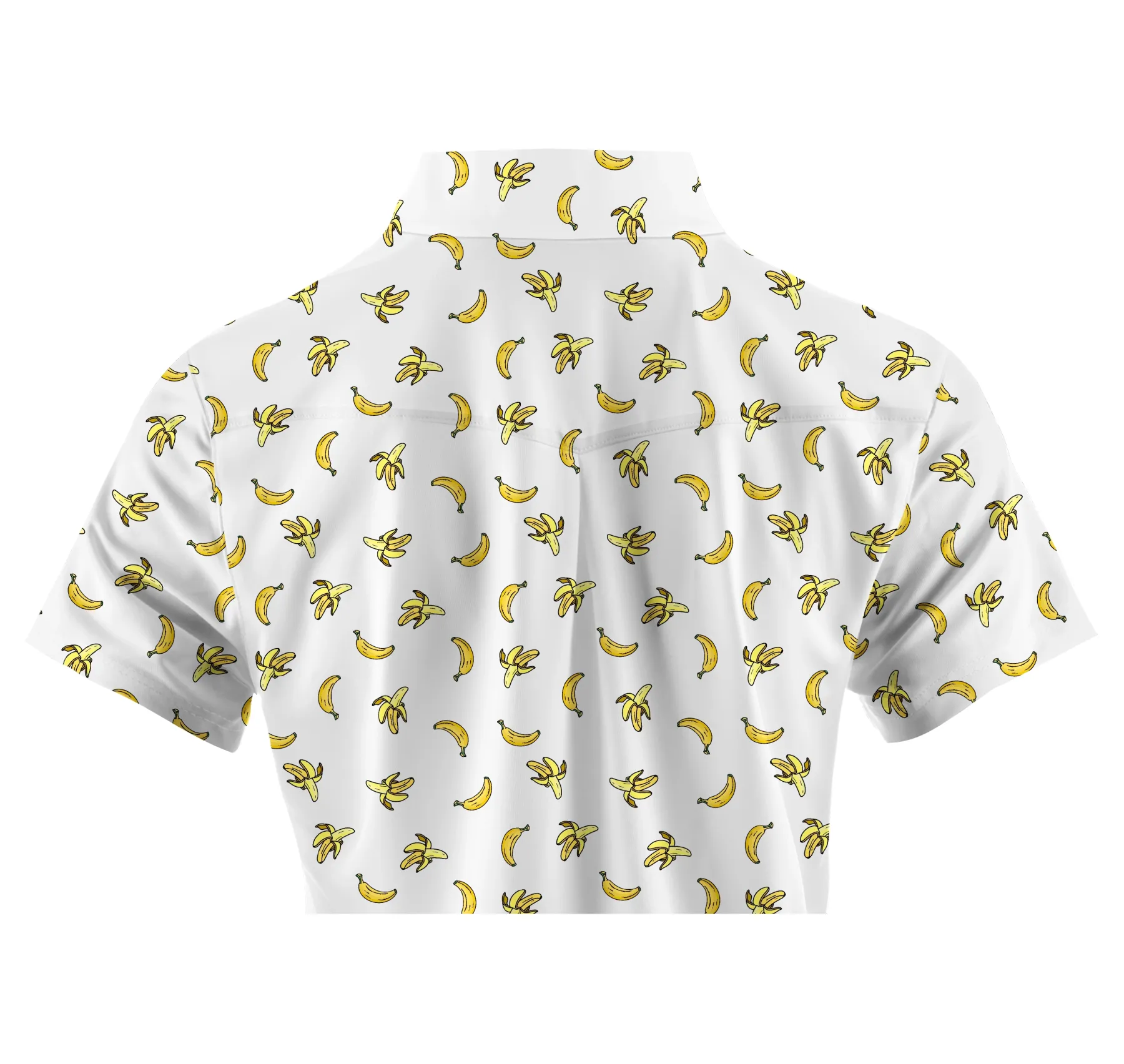Cherryswing Women's Banana Print Short Sleeve Polo Shirt