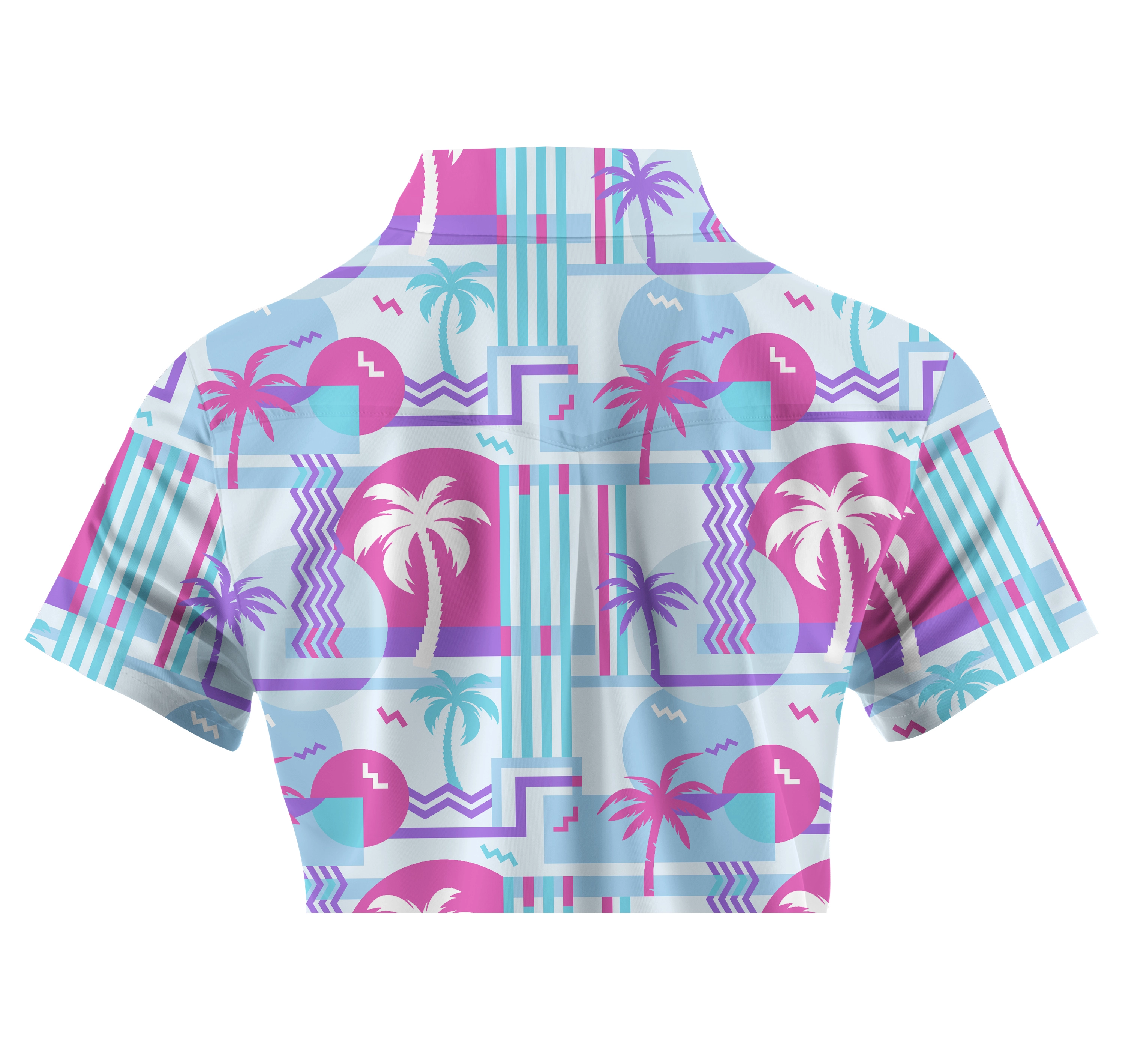 Cherryswing Women's Geometric Coconut Tree Golf Short Sleeve Polo Shirt