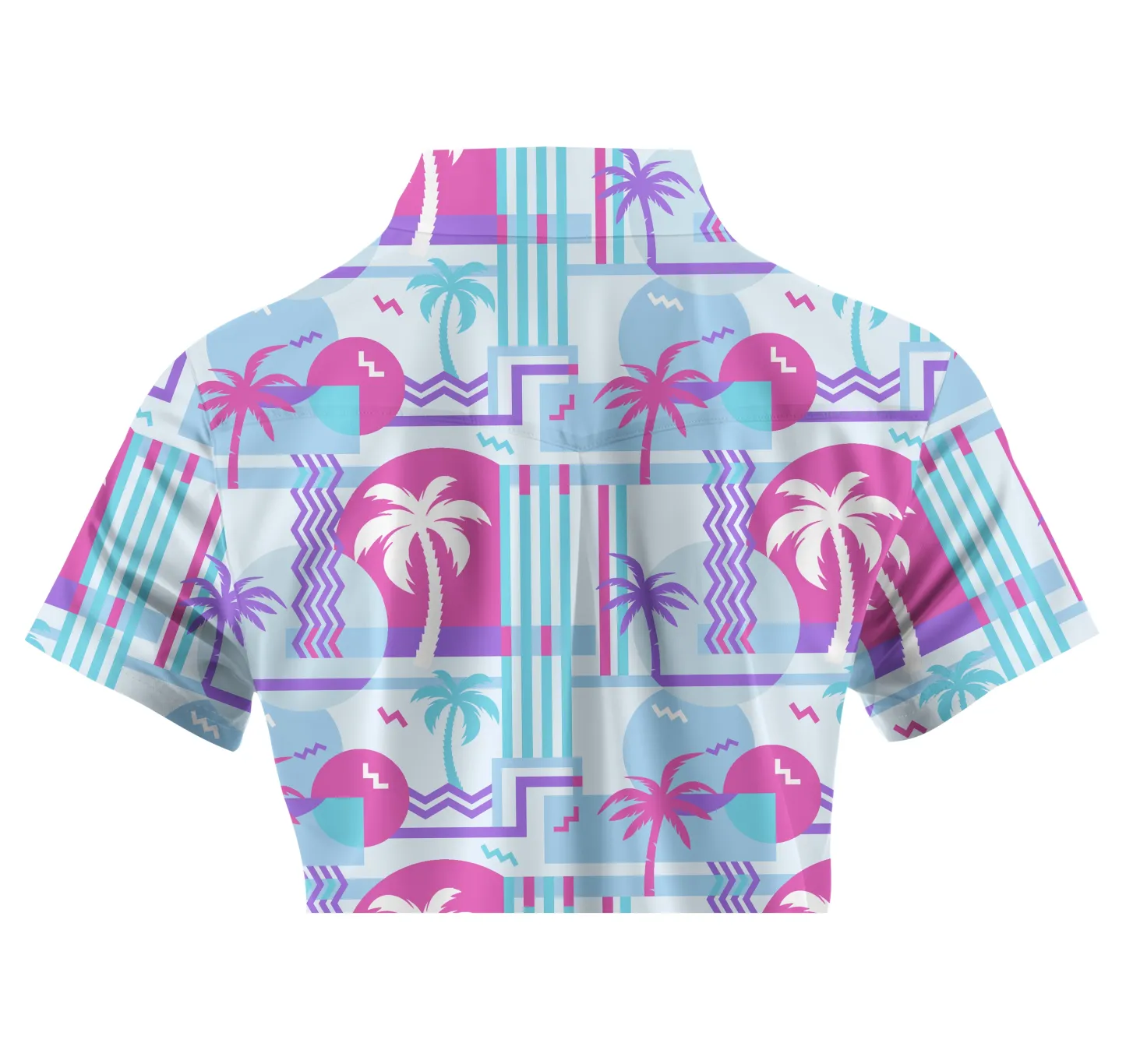 Cherryswing Women's Geometric Coconut Tree Golf Short Sleeve Polo Shirt