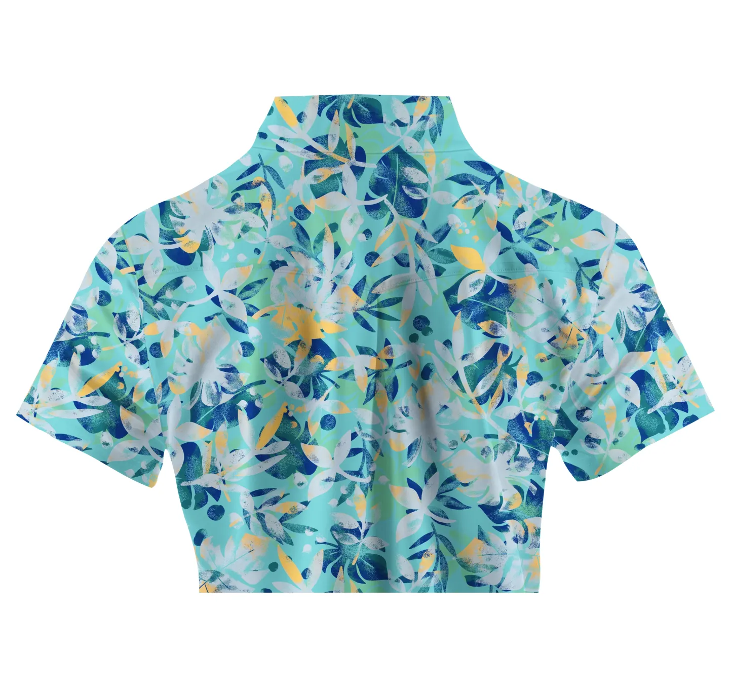 Cherryswing Women's Monstera Print Golf Short Sleeve Polo Shirt