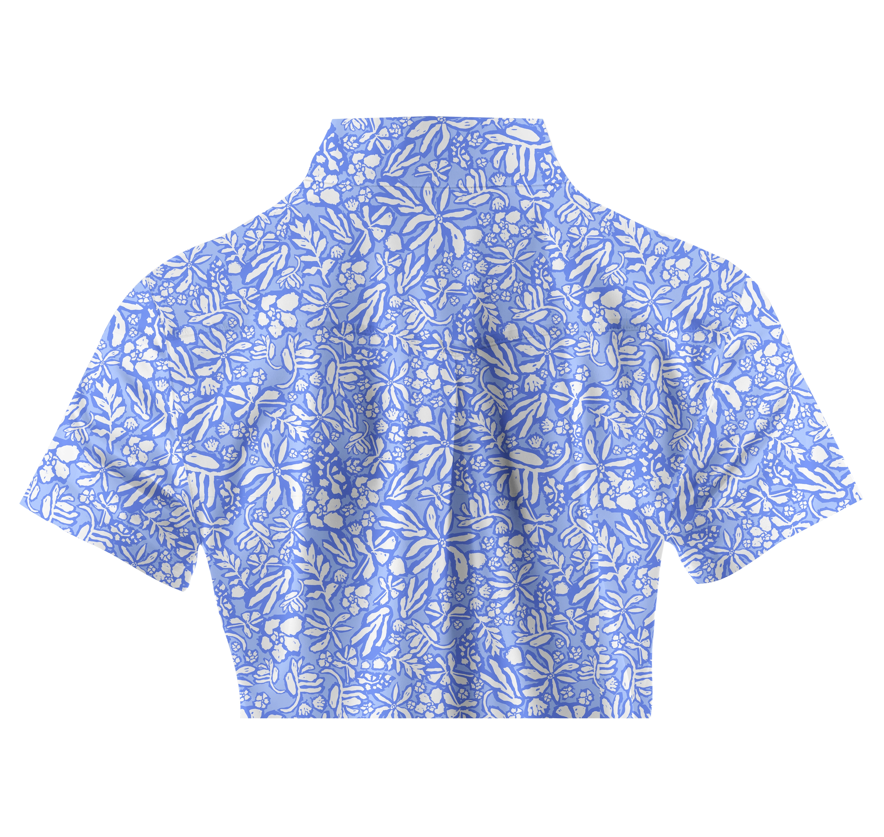 Cherryswing Women's Seaside Floral Golf Short Sleeve Polo Shirt