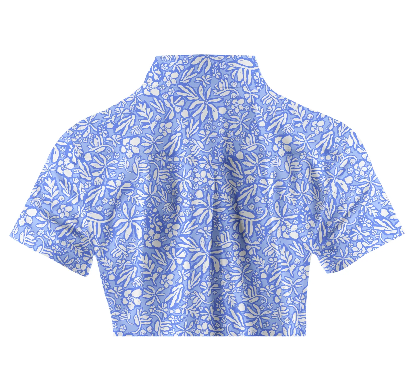 Cherryswing Women's Seaside Floral Golf Short Sleeve Polo Shirt