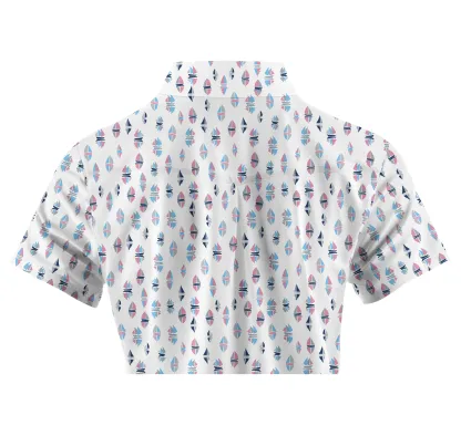 Cherryswing Women's Sailboat Golf Short Sleeve Polo Shirt