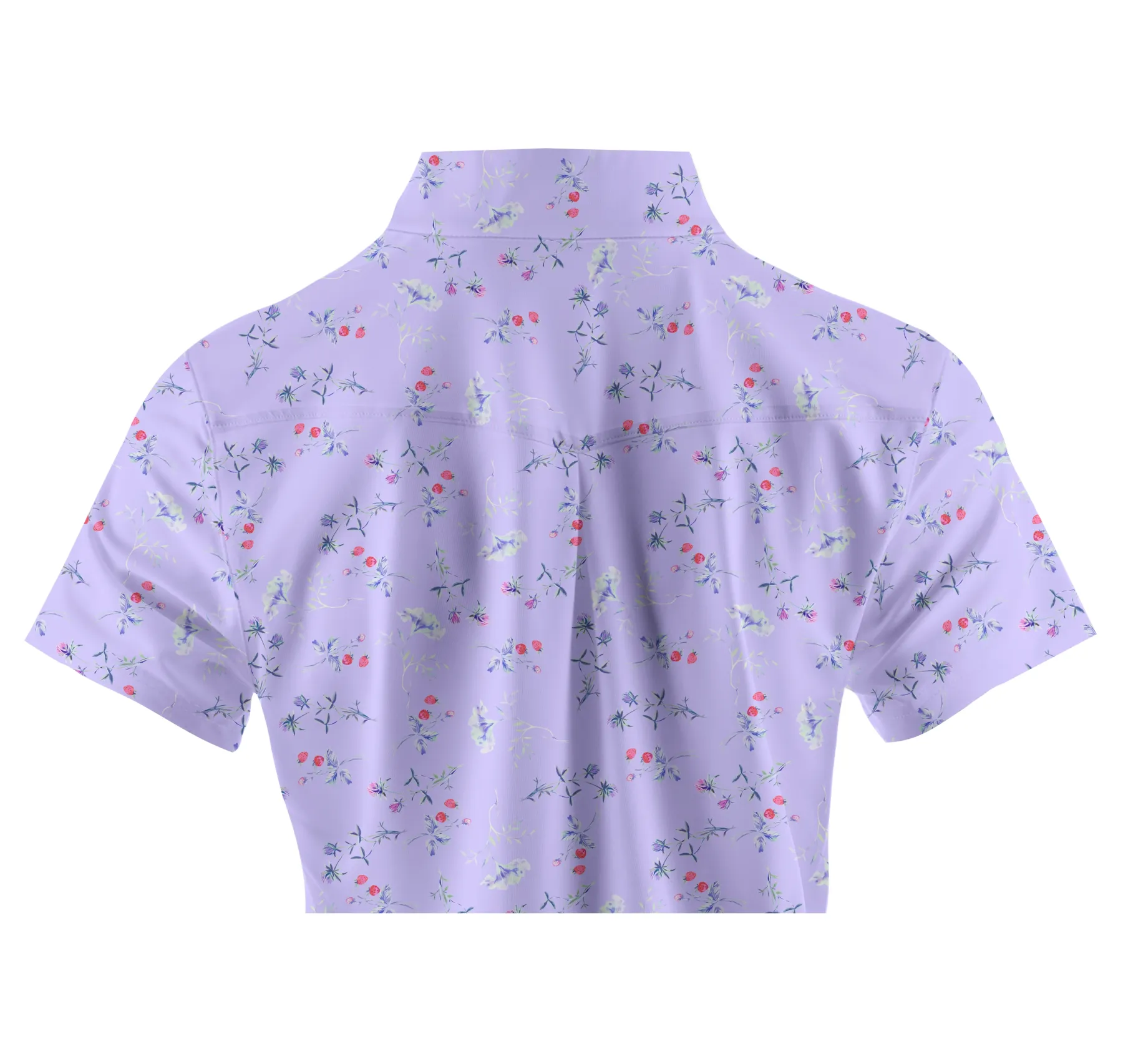 Cherryswing Women's Strawberry Flowers Golf Short Sleeve Polo Shirt