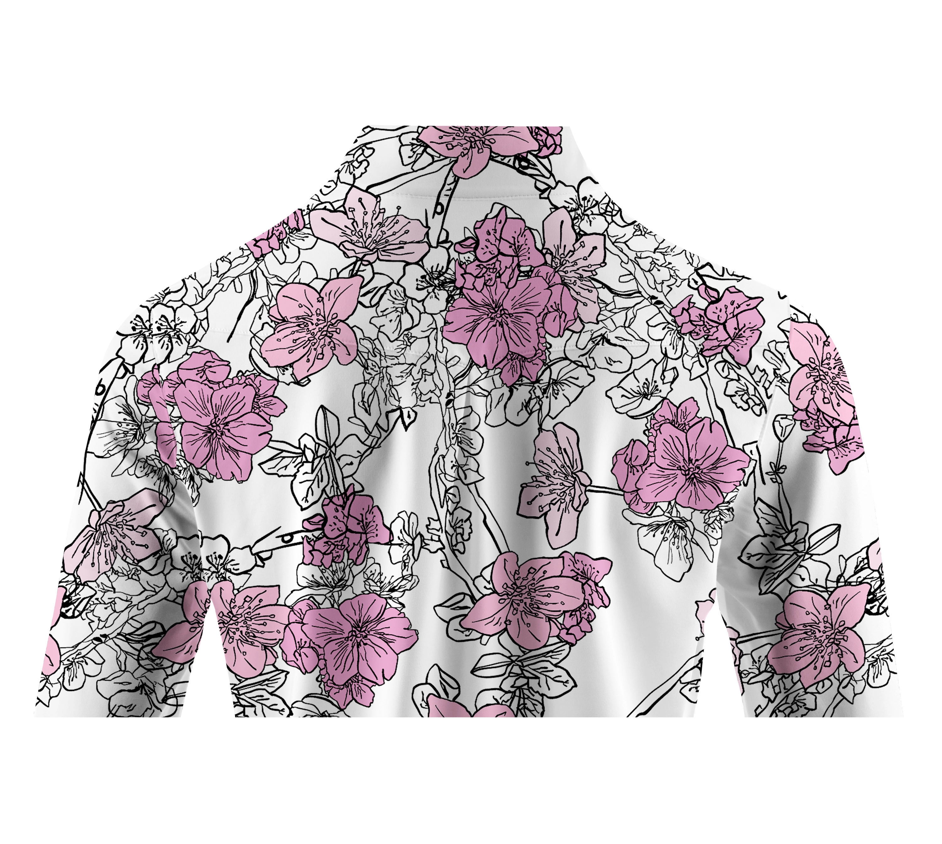 Cherryswing Women's Blossom Golf Long Sleeve Polo Shirt