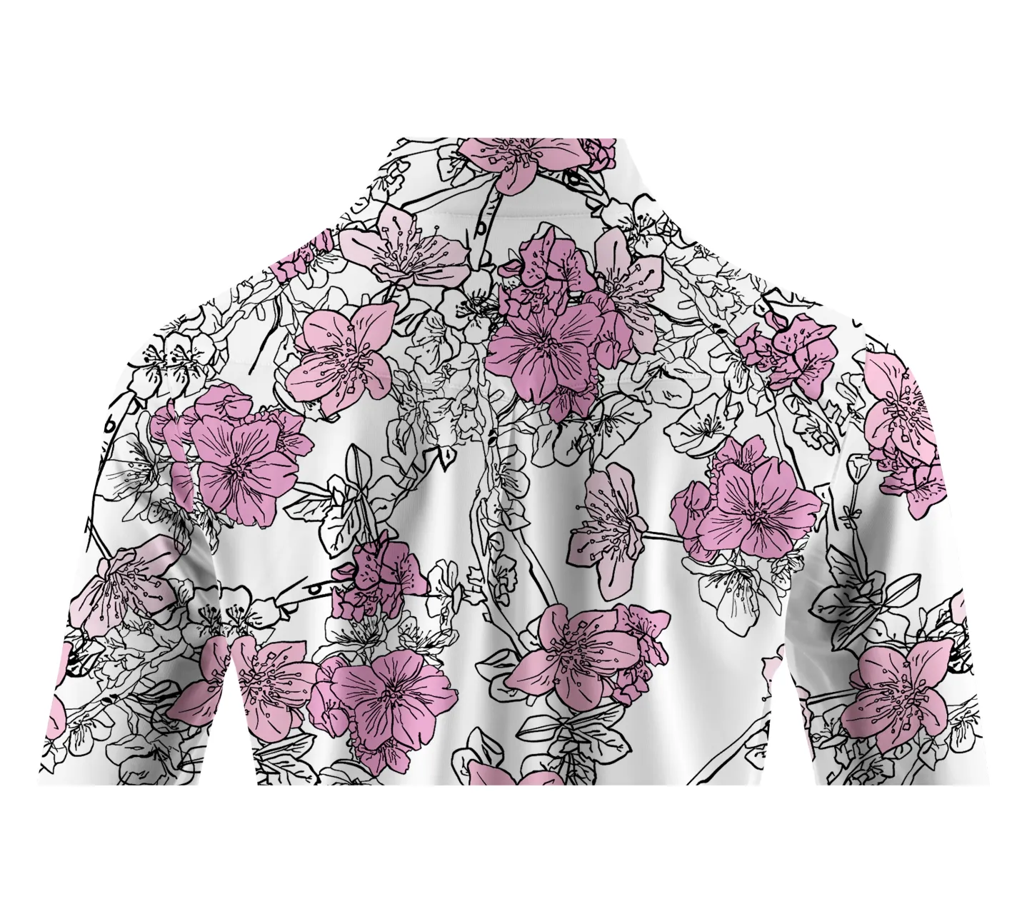 Cherryswing Women's Blossom Golf Long Sleeve Polo Shirt