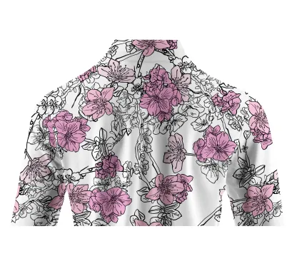 Cherryswing Women's Blossom Golf Long Sleeve Polo Shirt