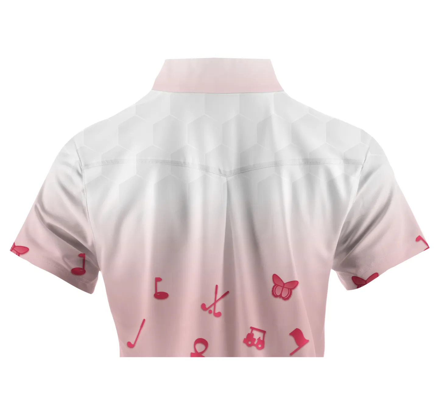 Cherryswing Women's Pink Gradient Golf Short Sleeve Polo Shirt