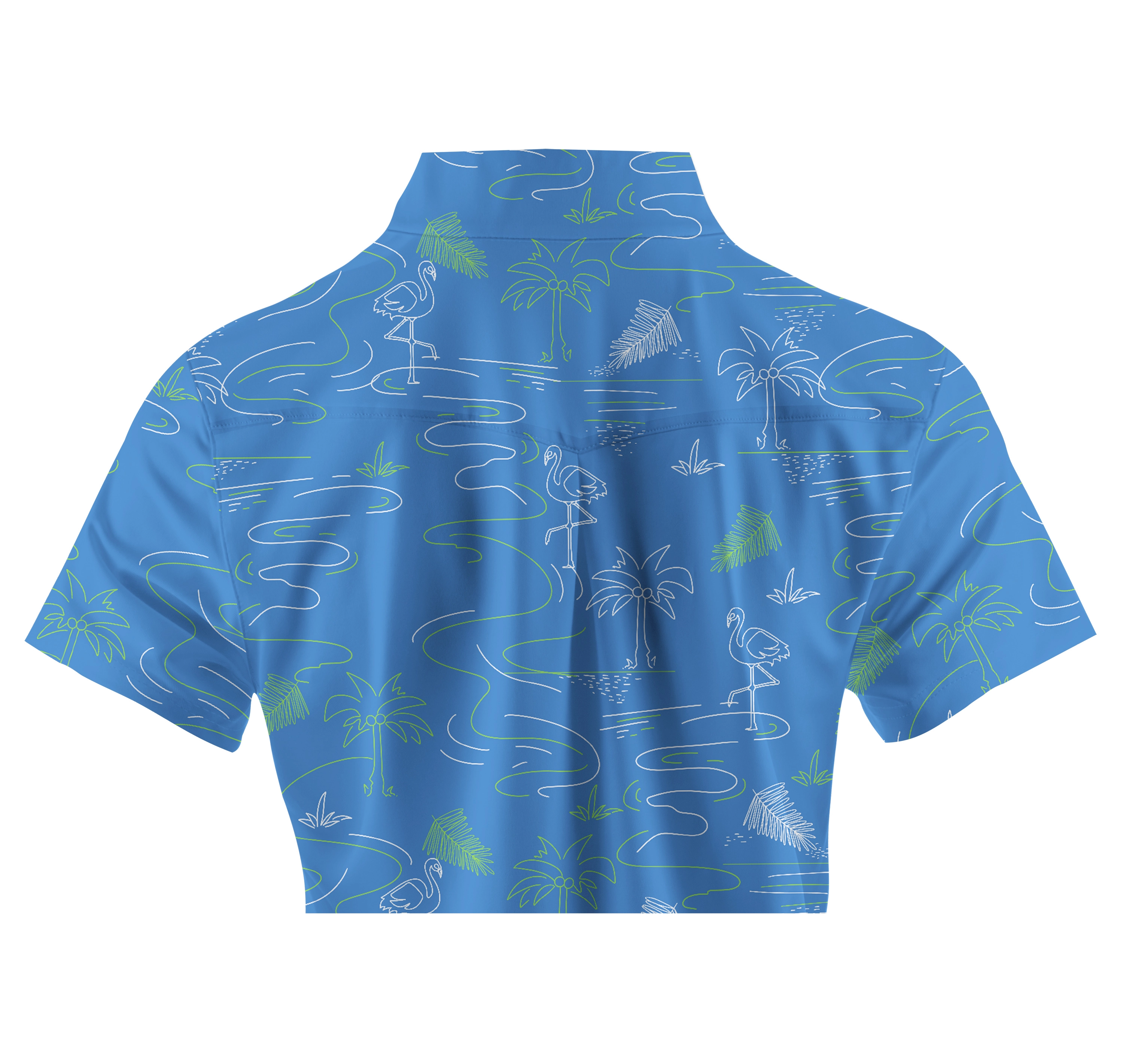 Cherryswing Women's Flamingos Playing Golf Short Sleeve Polo Shirt