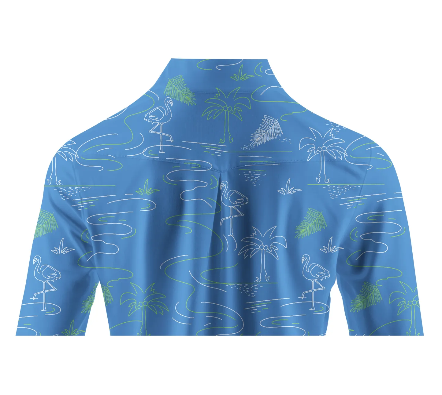 Cherryswing Women's Flamingos Playing Golf Long Sleeve Polo Shirt