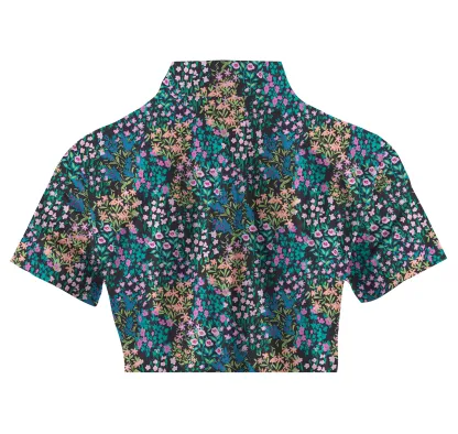 Cherryswing Women's Blossom Golf Short Sleeve Polo Shirt