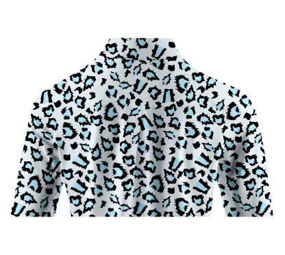Cherryswing Women's Leopard Golf Long Sleeve Polo Shirt