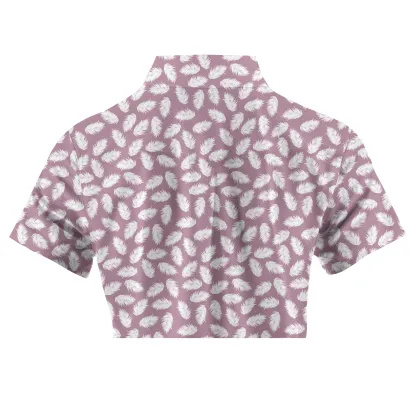 Cherryswing Women's Feather Golf Short Sleeve Polo Shirt