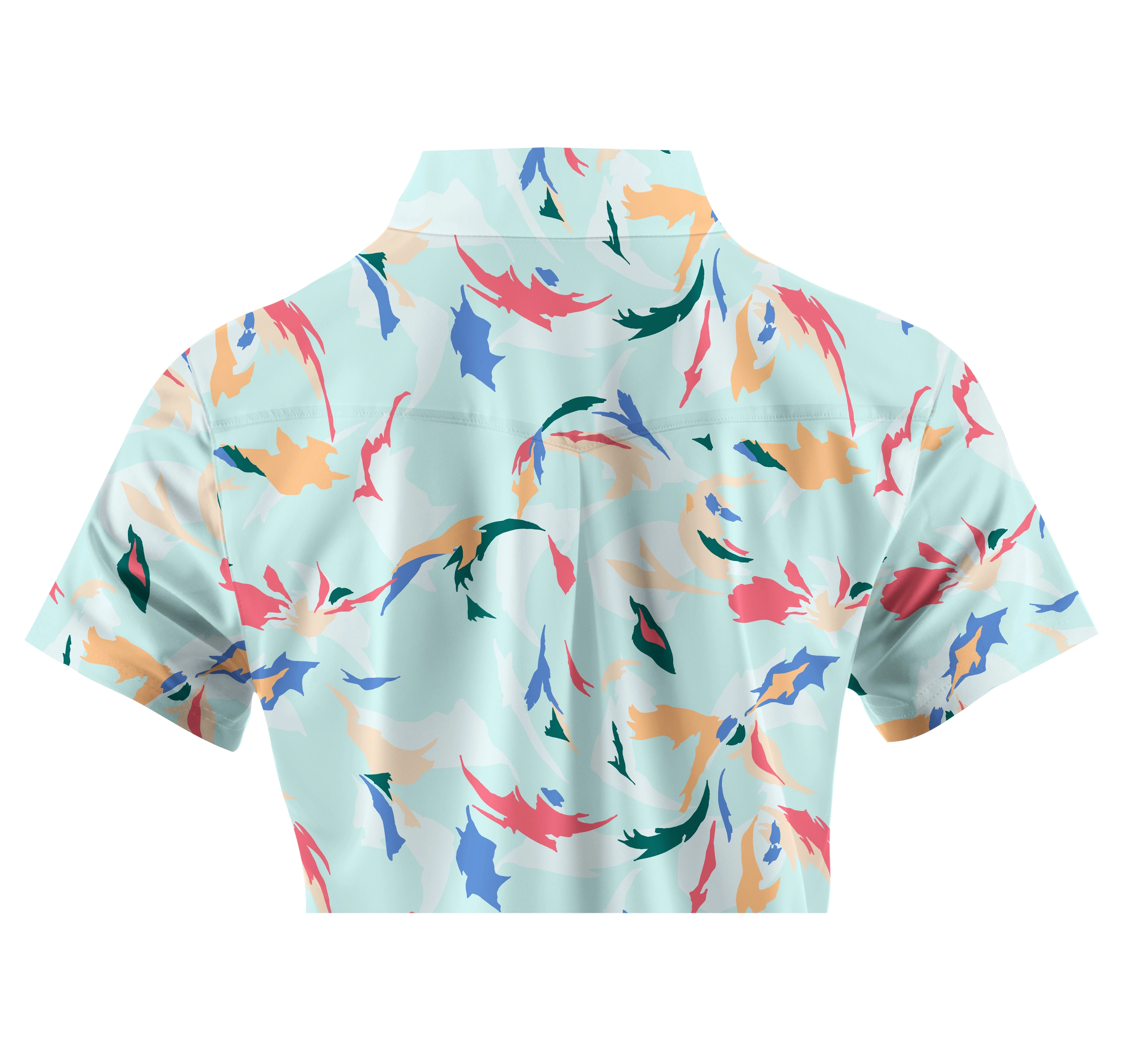 Cherryswing Women's Floral Color Matching Golf Short Sleeve Polo Shirt