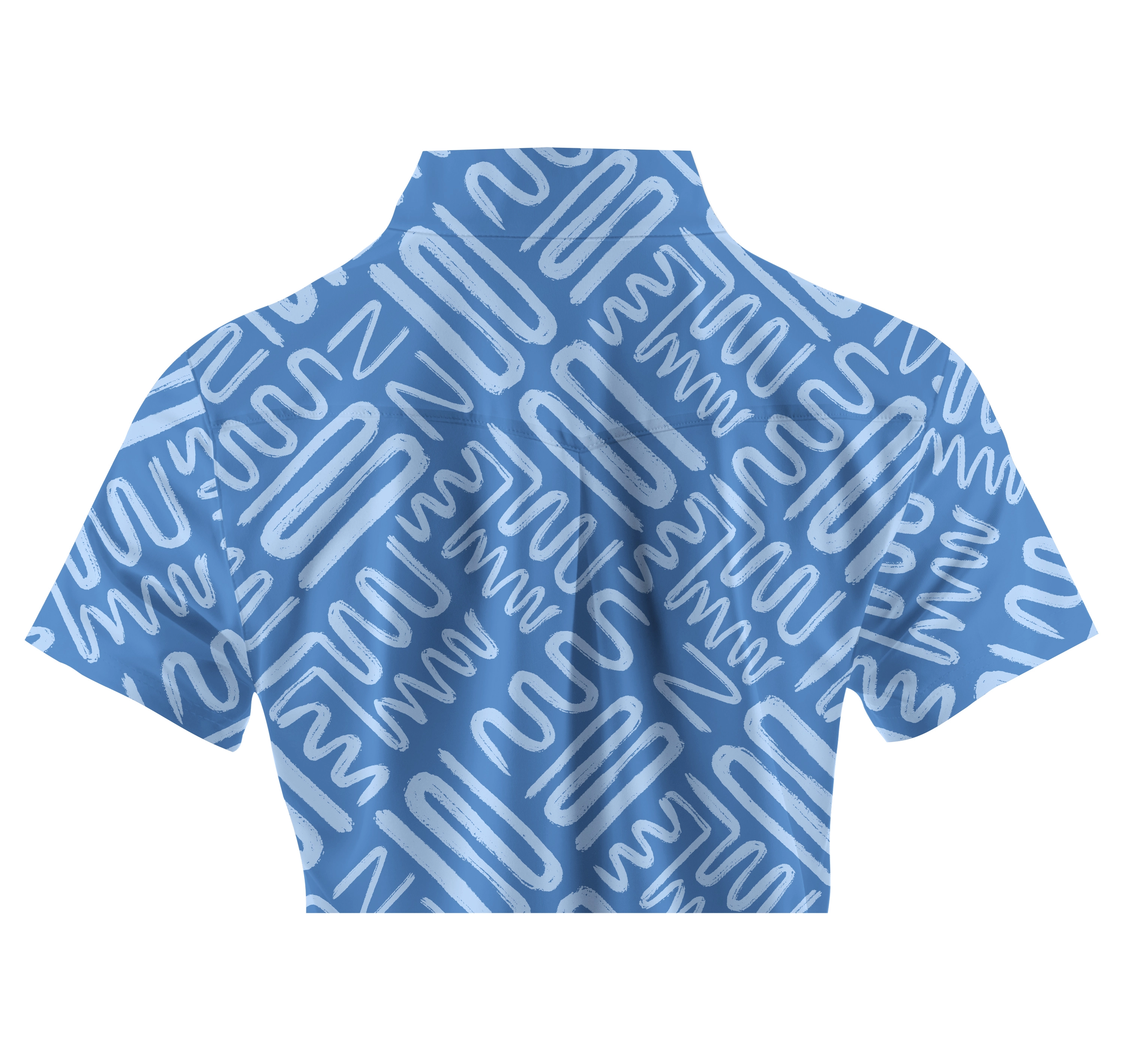 Cherryswing Women's Line Printing Golf Short Sleeve Polo Shirt