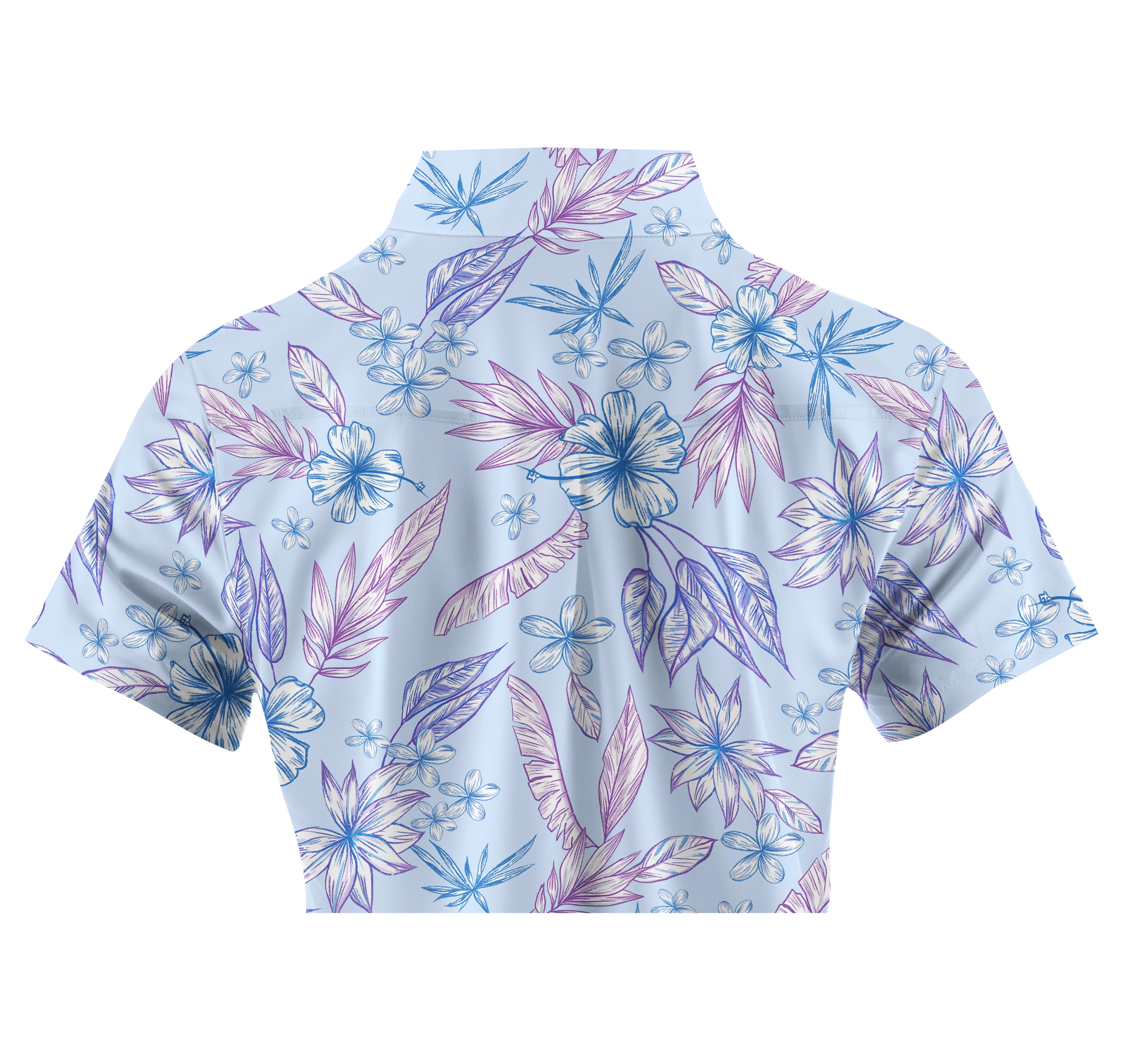 Cherryswing Women's Hibiscus Golf Short Sleeve Polo Shirt