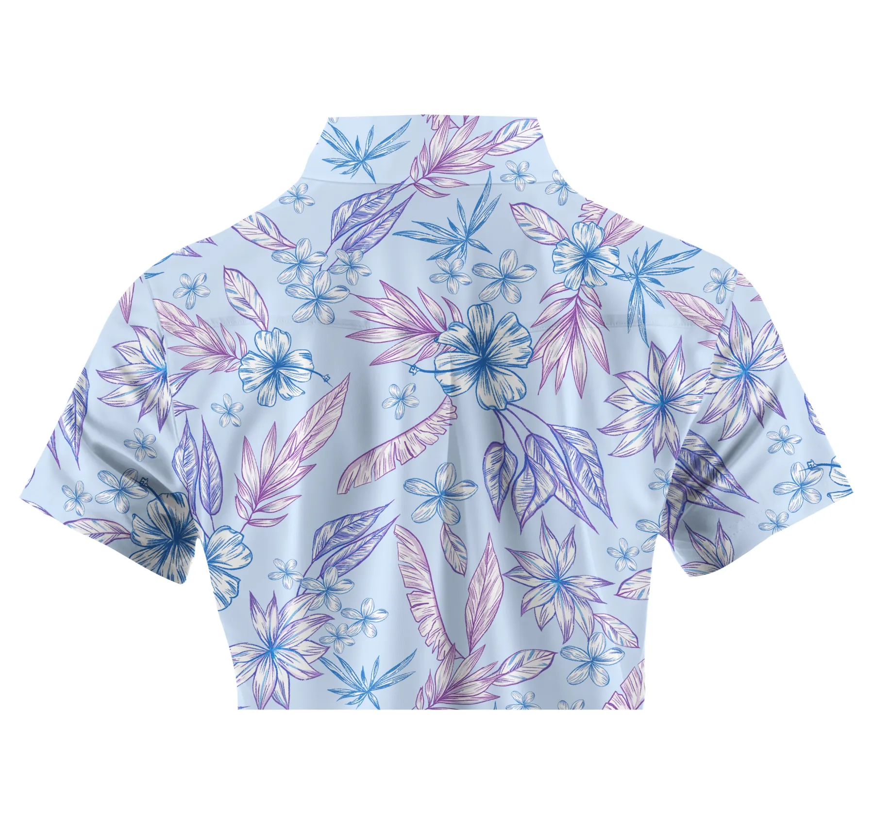 Cherryswing Women's Hibiscus Golf Short Sleeve Polo Shirt