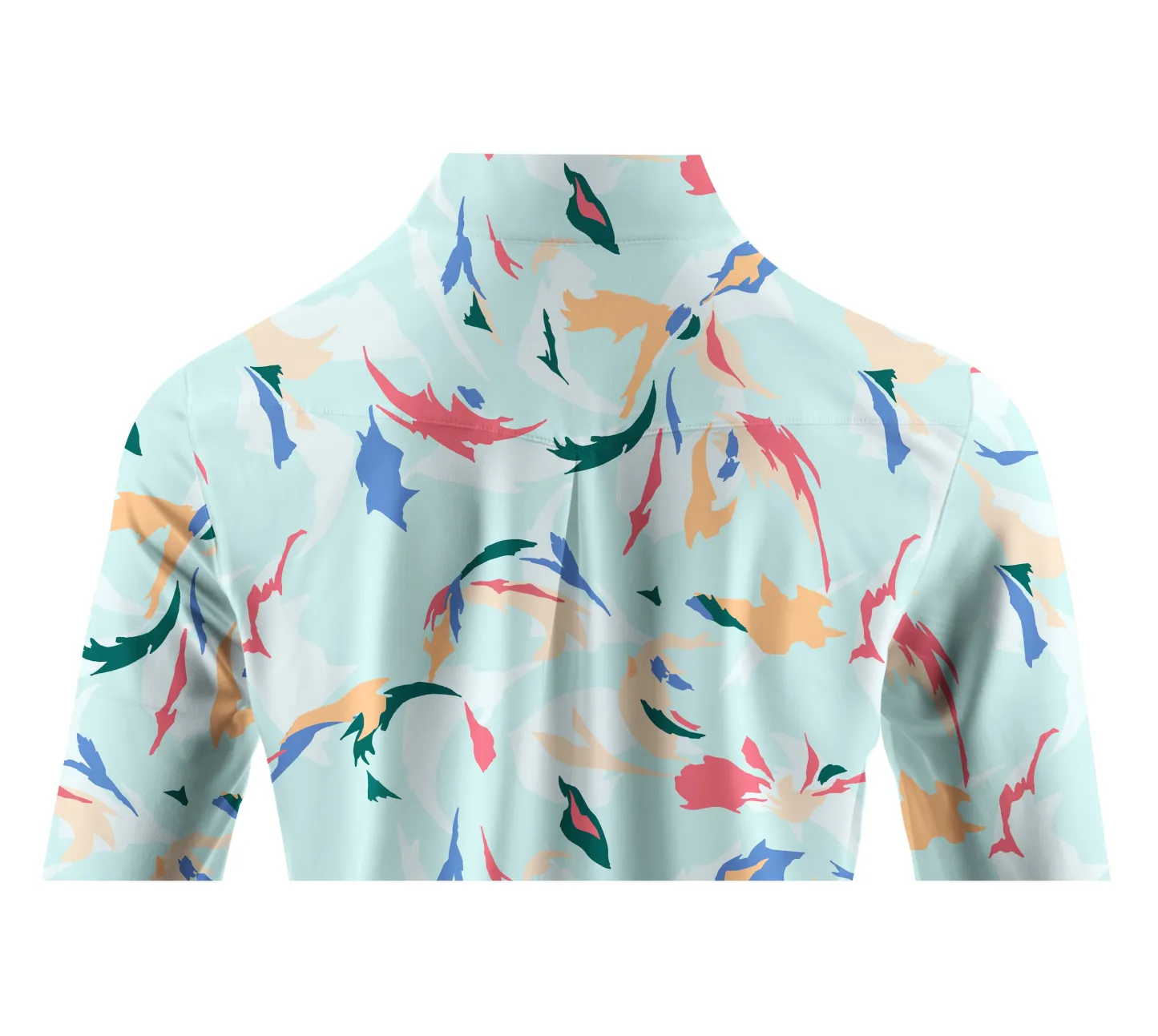 Cherryswing Women's Golf Floral Color Matching Long Sleeve Polo Shirt