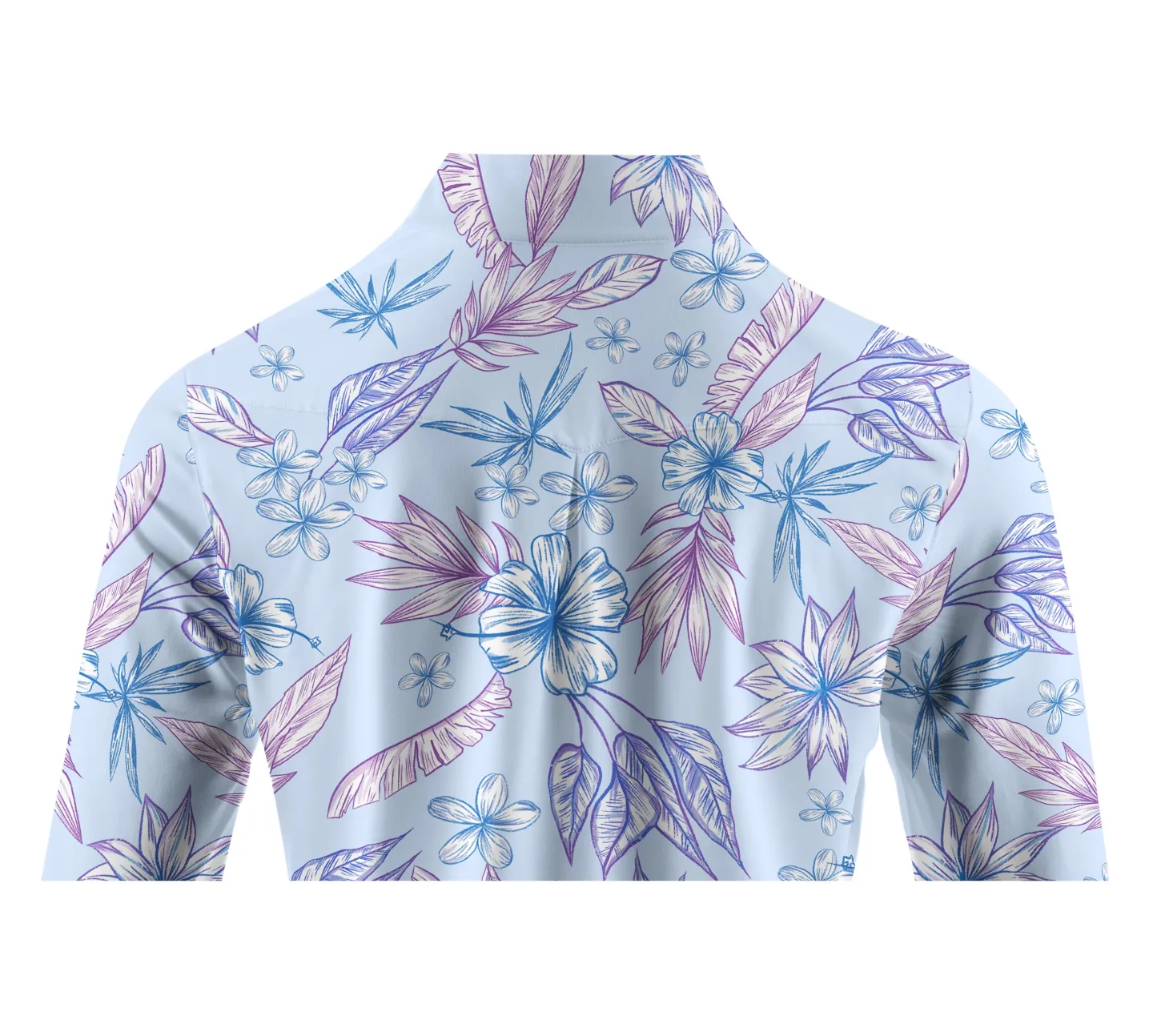 Cherryswing Women's Golf Hibiscus Long Sleeve Polo Shirt