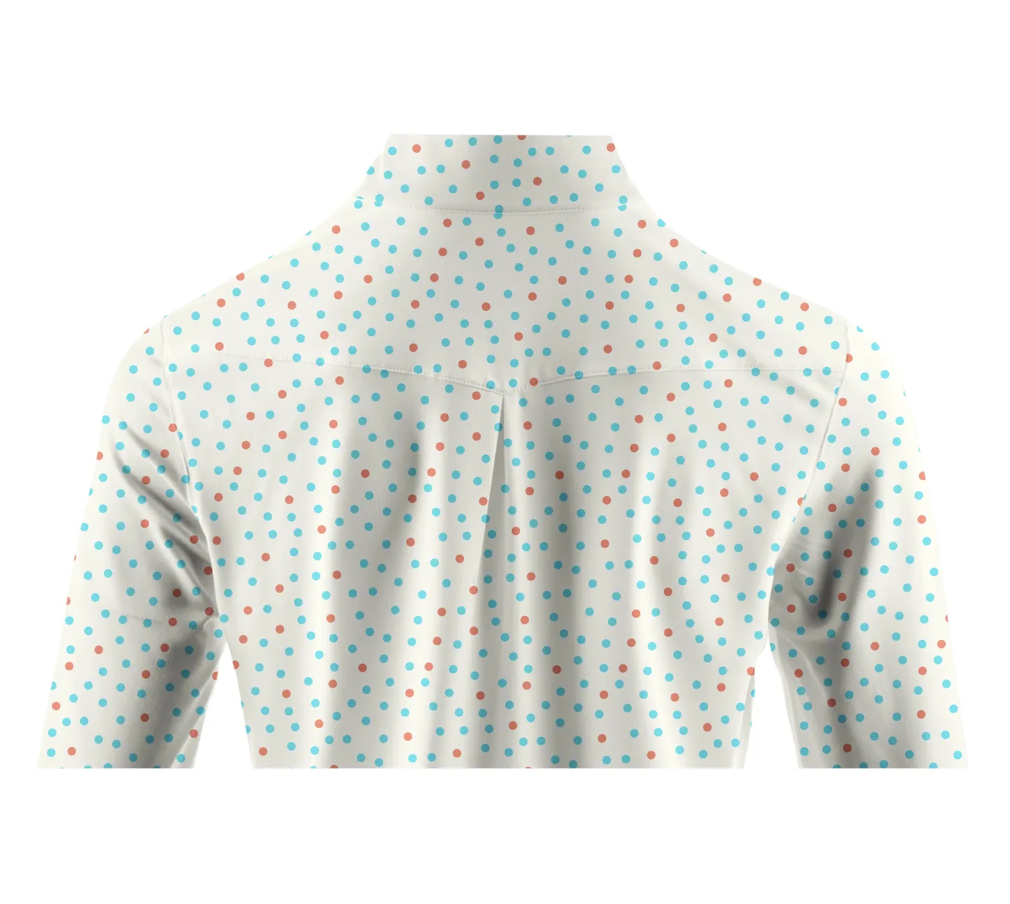 Cherryswing Women's Confetti Dots Long Sleeve Polo Shirt